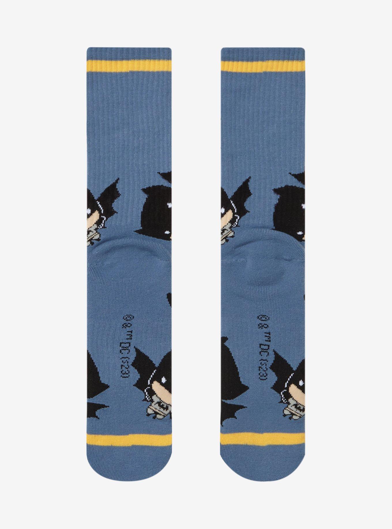 DC Comics Batman Chibi Portrait Allover Print Crew Socks - BoxLunch Exclusive, , alternate