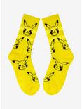 Pokémon Pikachu Striped Allover Print Crew Socks - BoxLunch Exclusive, , alternate