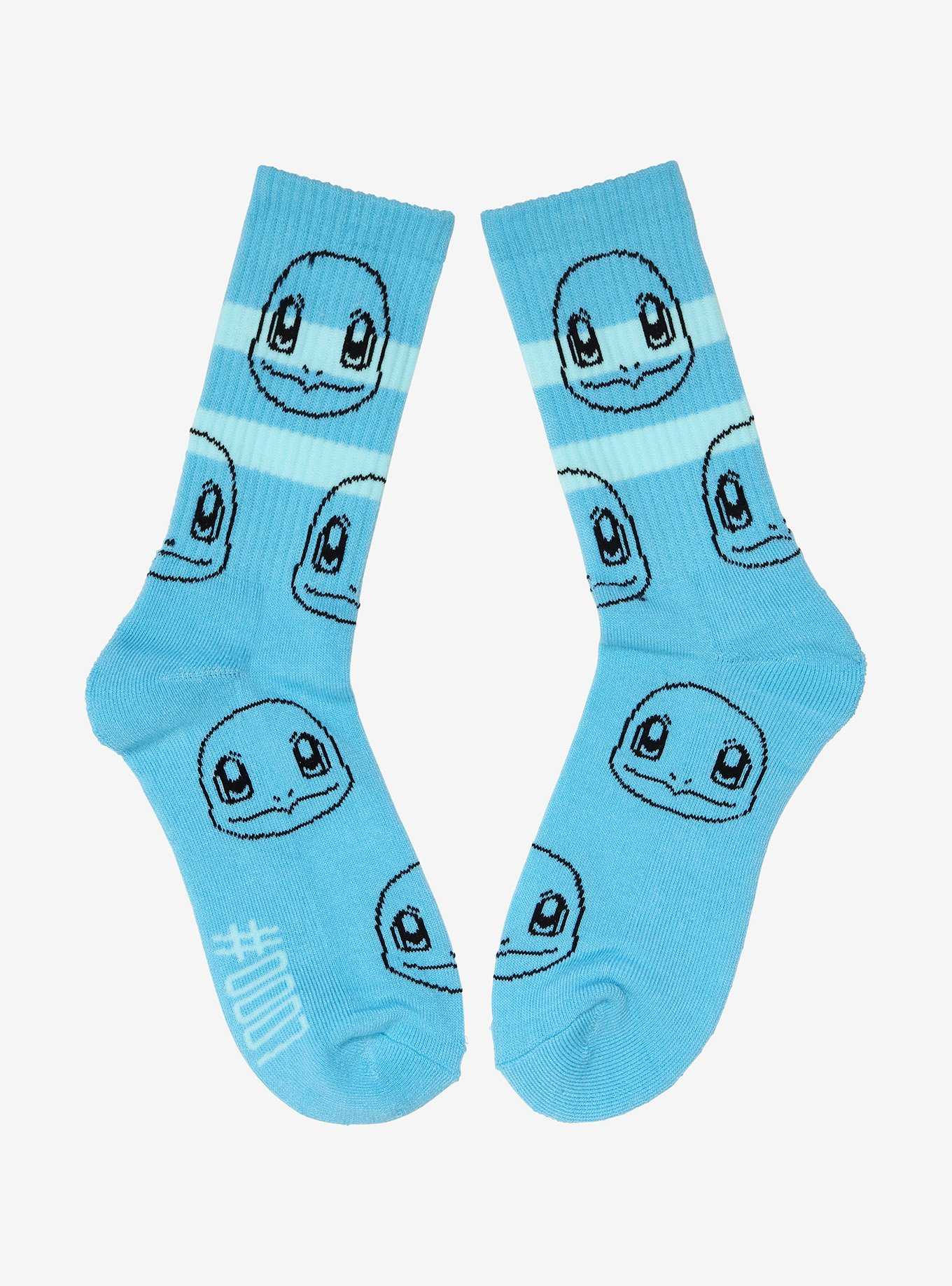 Pokémon Squirtle Striped Allover Print Crew Socks - BoxLunch Exclusive, , hi-res
