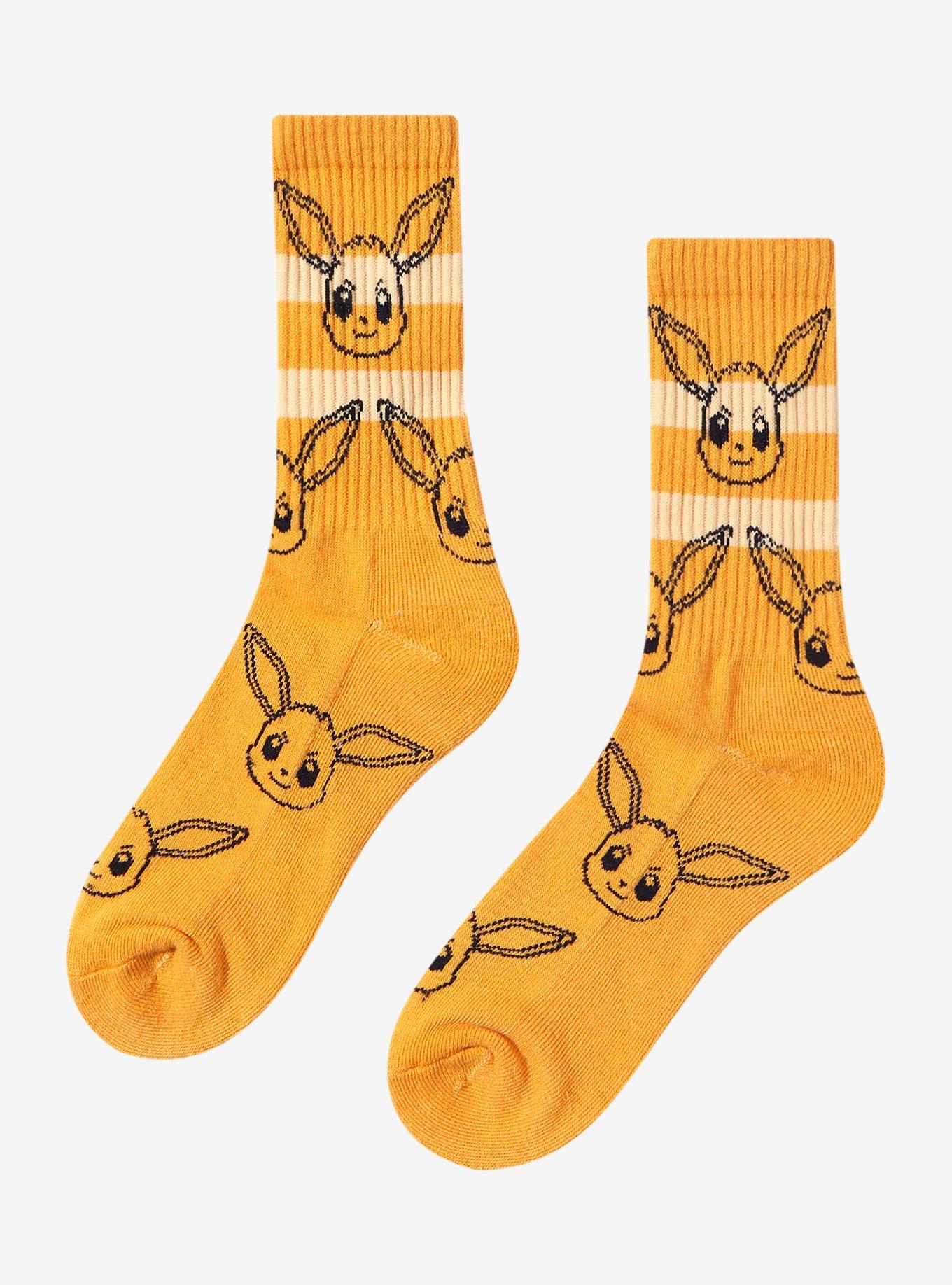 Pokémon Eevee Allover Print Crew Socks - BoxLunch Exclusive