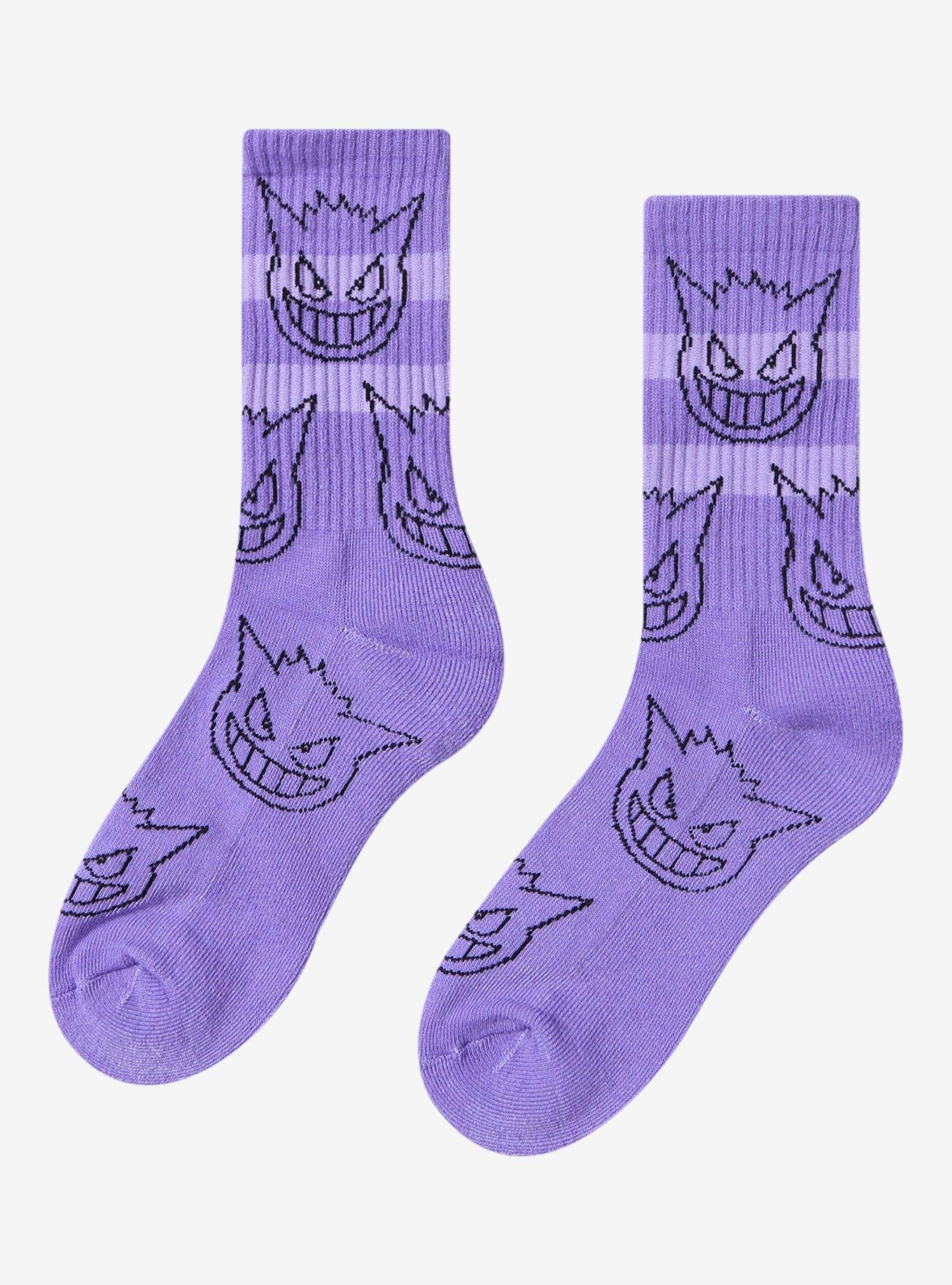 Pokémon Gengar Allover Print Crew Socks - BoxLunch Exclusive, , hi-res