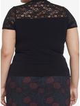 Thorn & Fable Black Lace Cutout Girls Top, ROSE, alternate