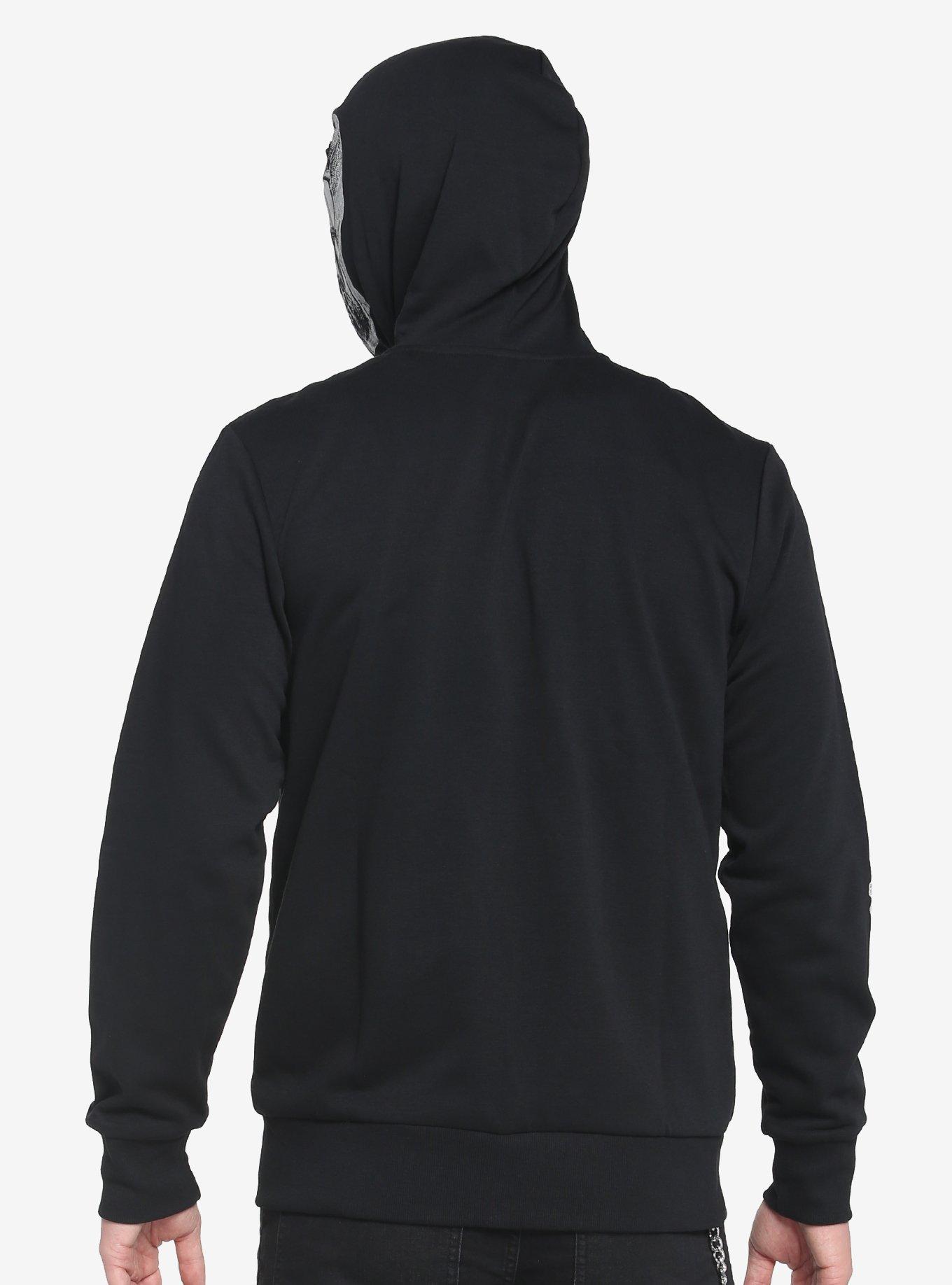 Skeleton Face Full-Zip Hoodie, , alternate