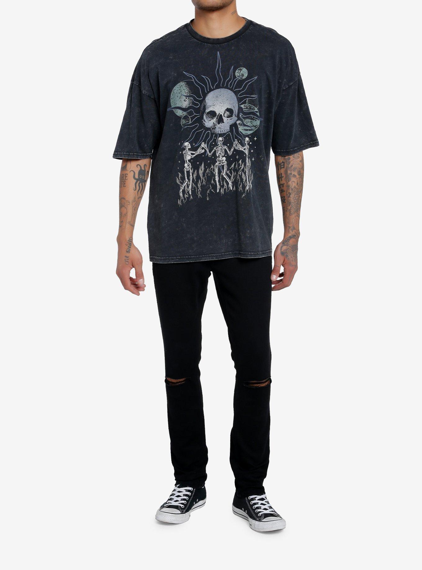 Skeleton Dancing Oversized T-Shirt, , alternate