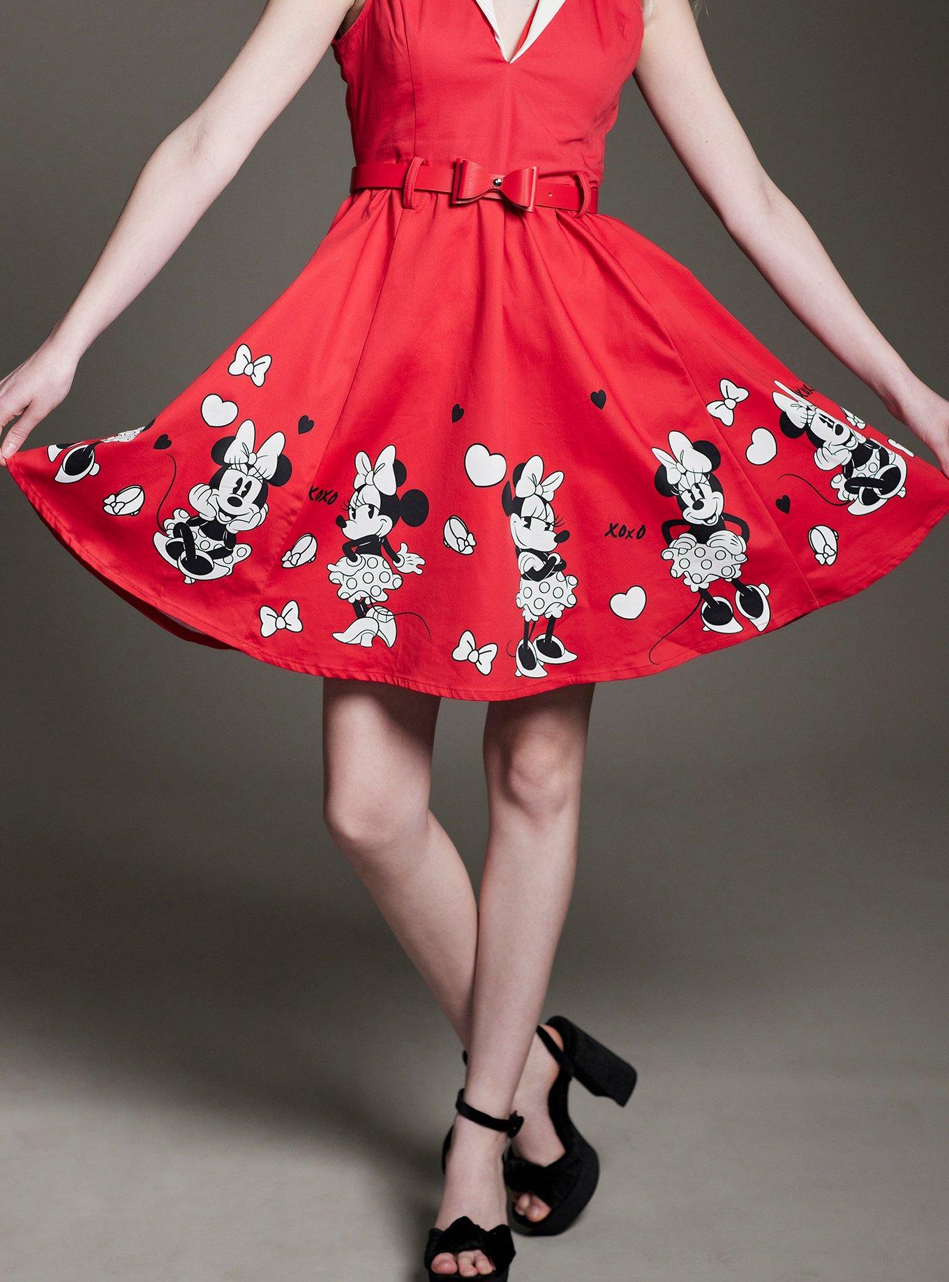 Her Universe Disney Minnie Mouse Retro Dress With Belt Her Universe Exclusive, MULTI, alternate