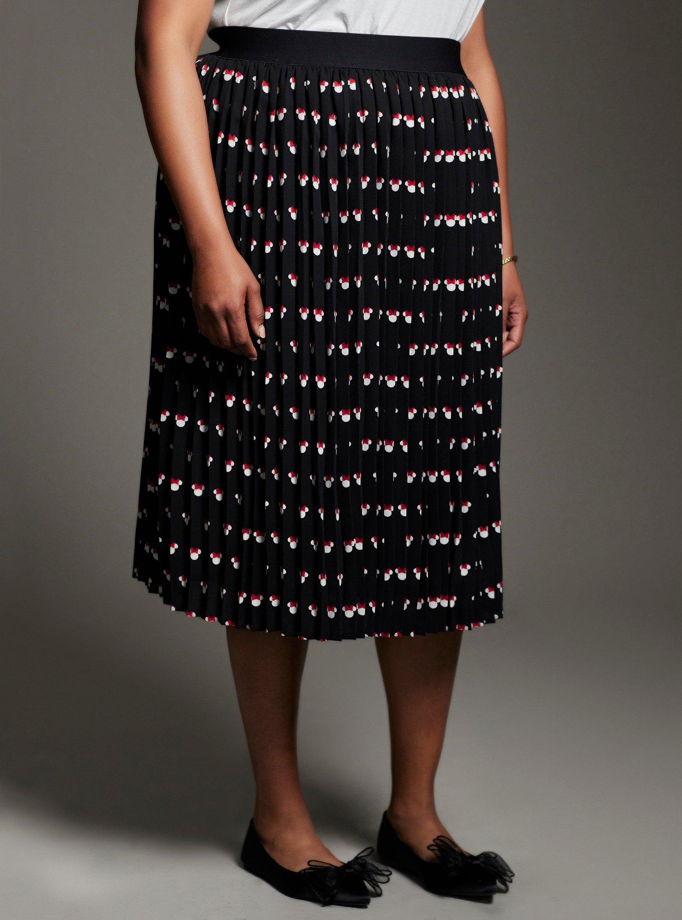 Her Universe Disney Minnie Mouse Pleated Midi Skirt Plus Size Her Universe Exclusive, , hi-res