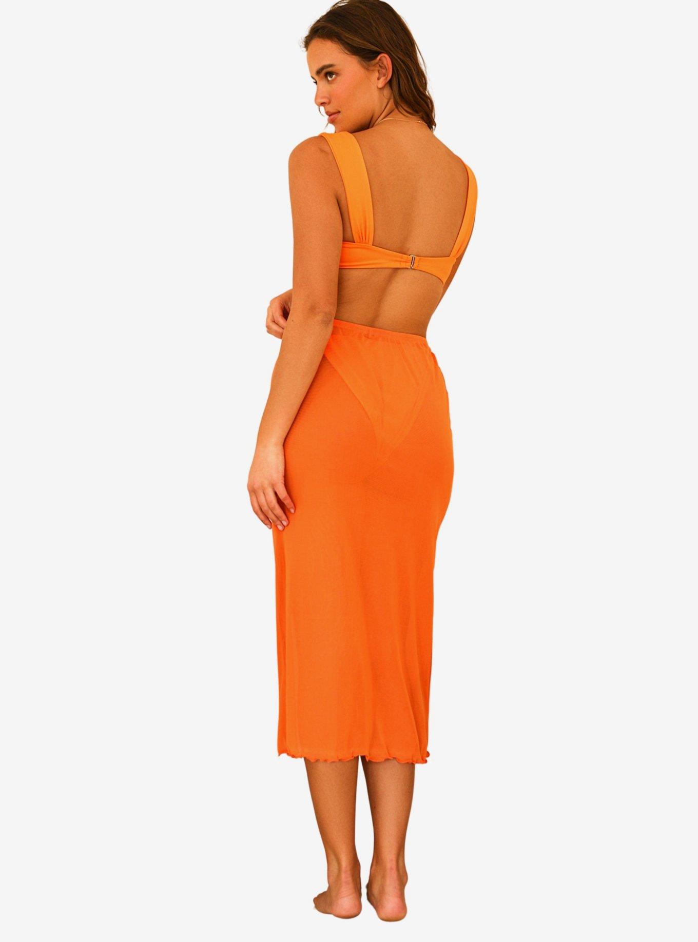 Dippin' Daisy's Indio Swim Skirt Cover-Up Blaze Orange, ORANGE, alternate
