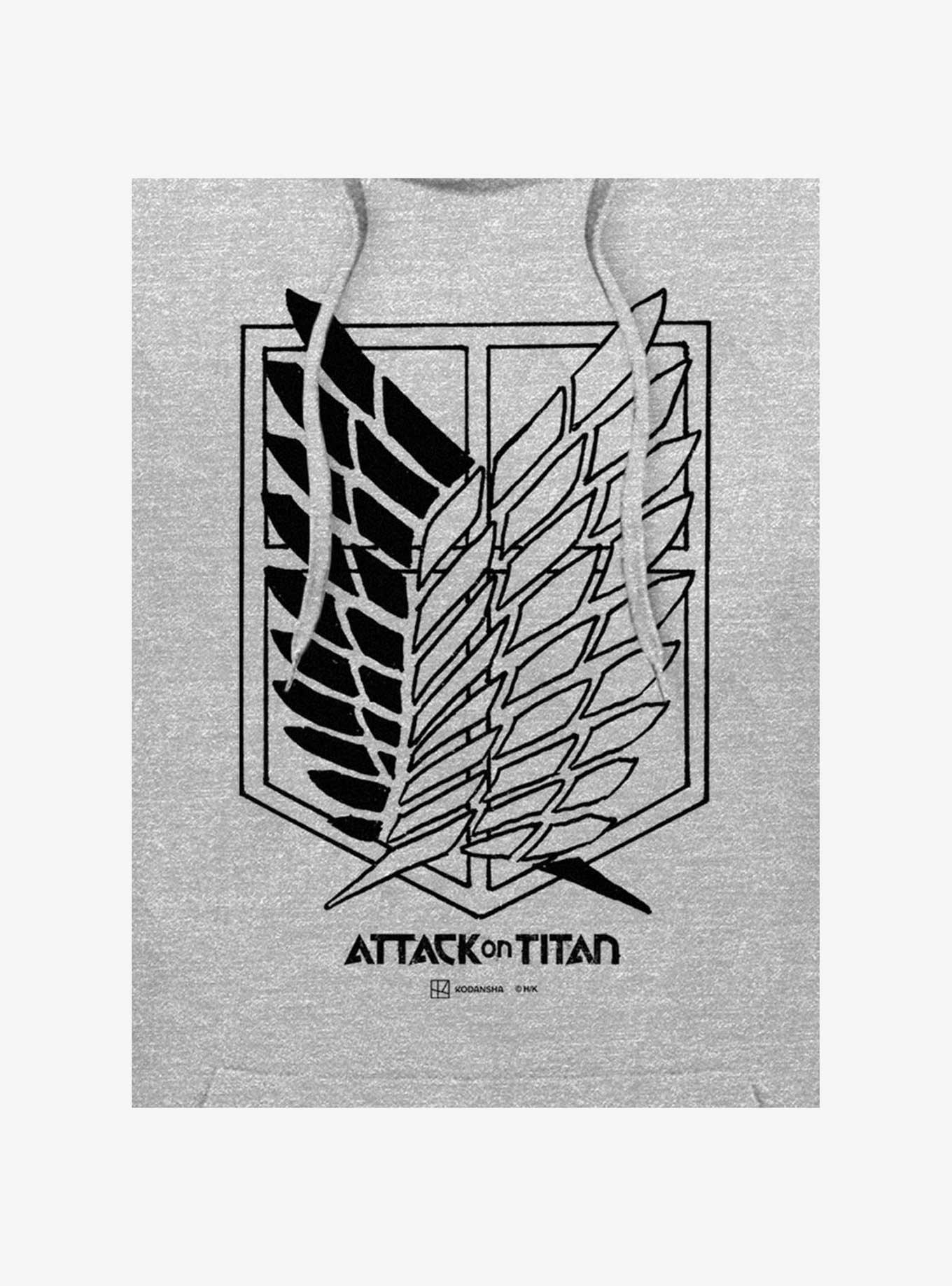 Attack On Titan Scout Regiment Title Logo Hoodie, , hi-res