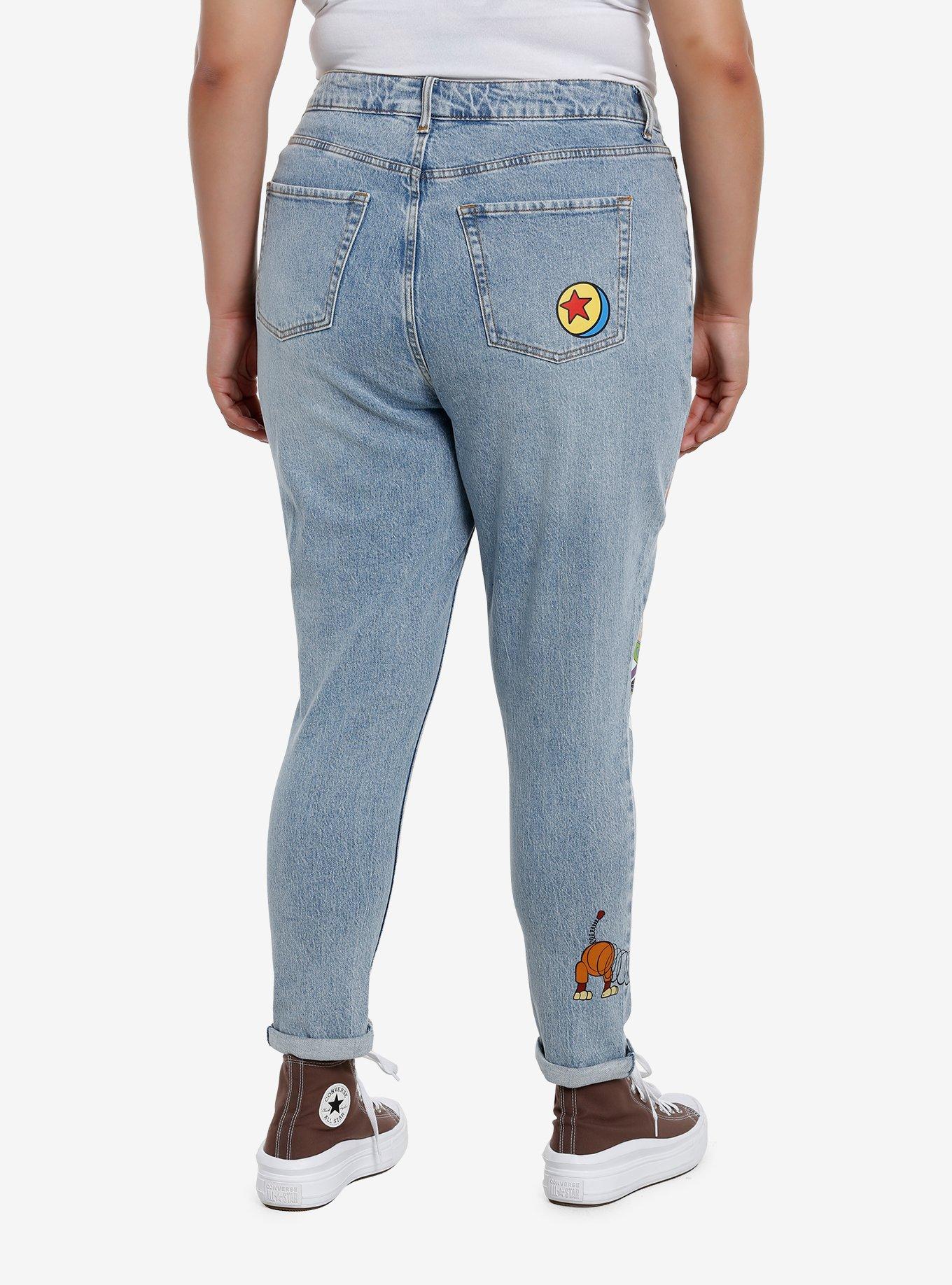 Disney Pixar Toy Story Character Mom Jeans Plus Size, MULTI, alternate