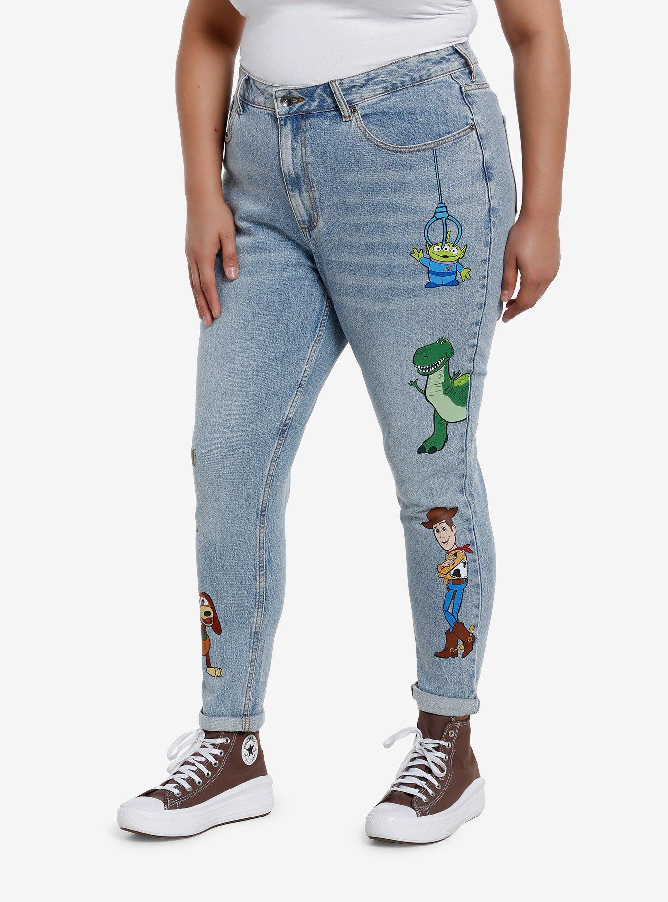Disney Pixar Toy Story Character Mom Jeans Plus Size, MULTI, alternate