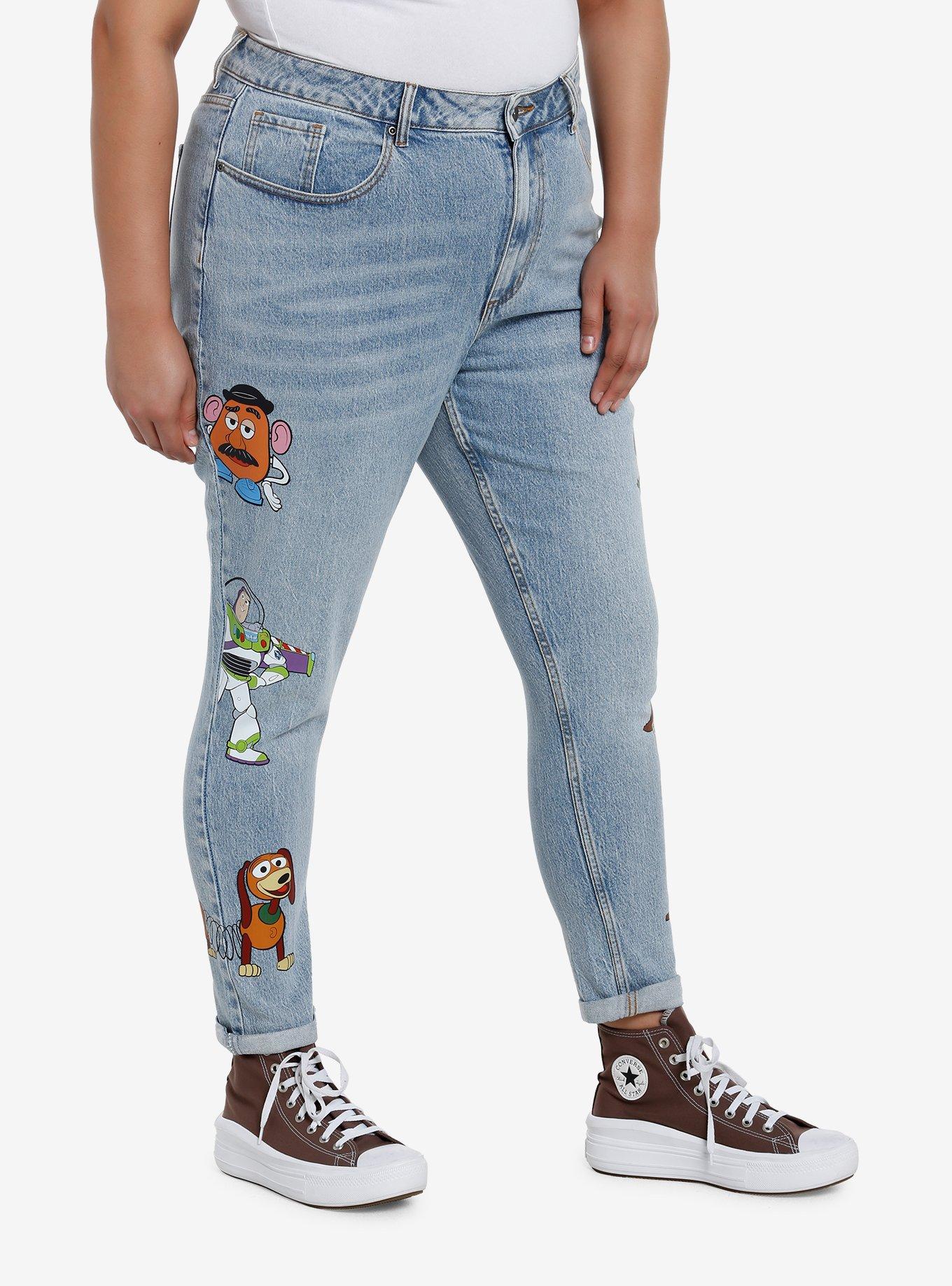 Disney Pixar Toy Story Character Mom Jeans Plus Size, MULTI, alternate