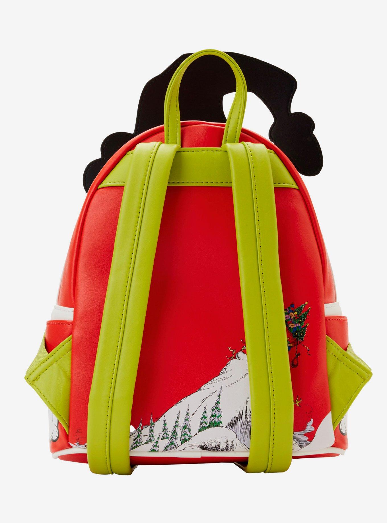 Loungefly How The Grinch Stole Christmas! Lenticular Heart Mini Backpack, , alternate