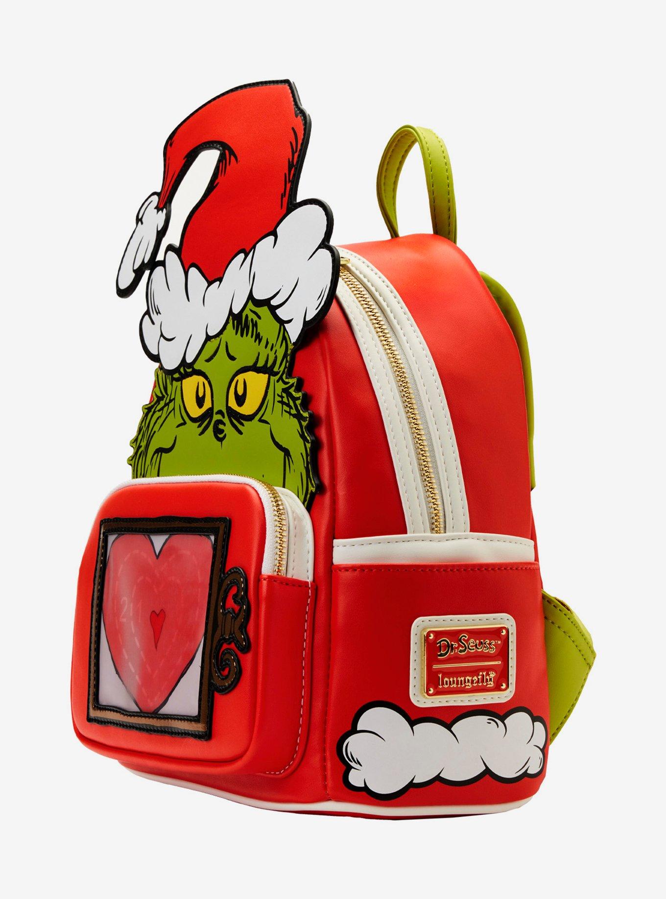 Loungefly How The Grinch Stole Christmas! Lenticular Heart Mini Backpack, , alternate