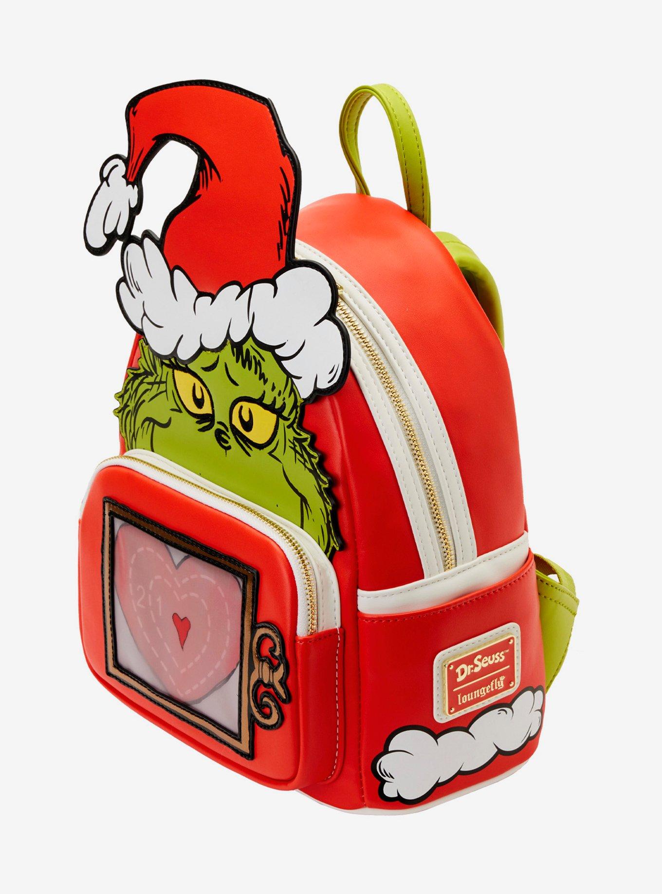 Loungefly How The Grinch Stole Christmas! Lenticular Heart Mini Backpack, , alternate