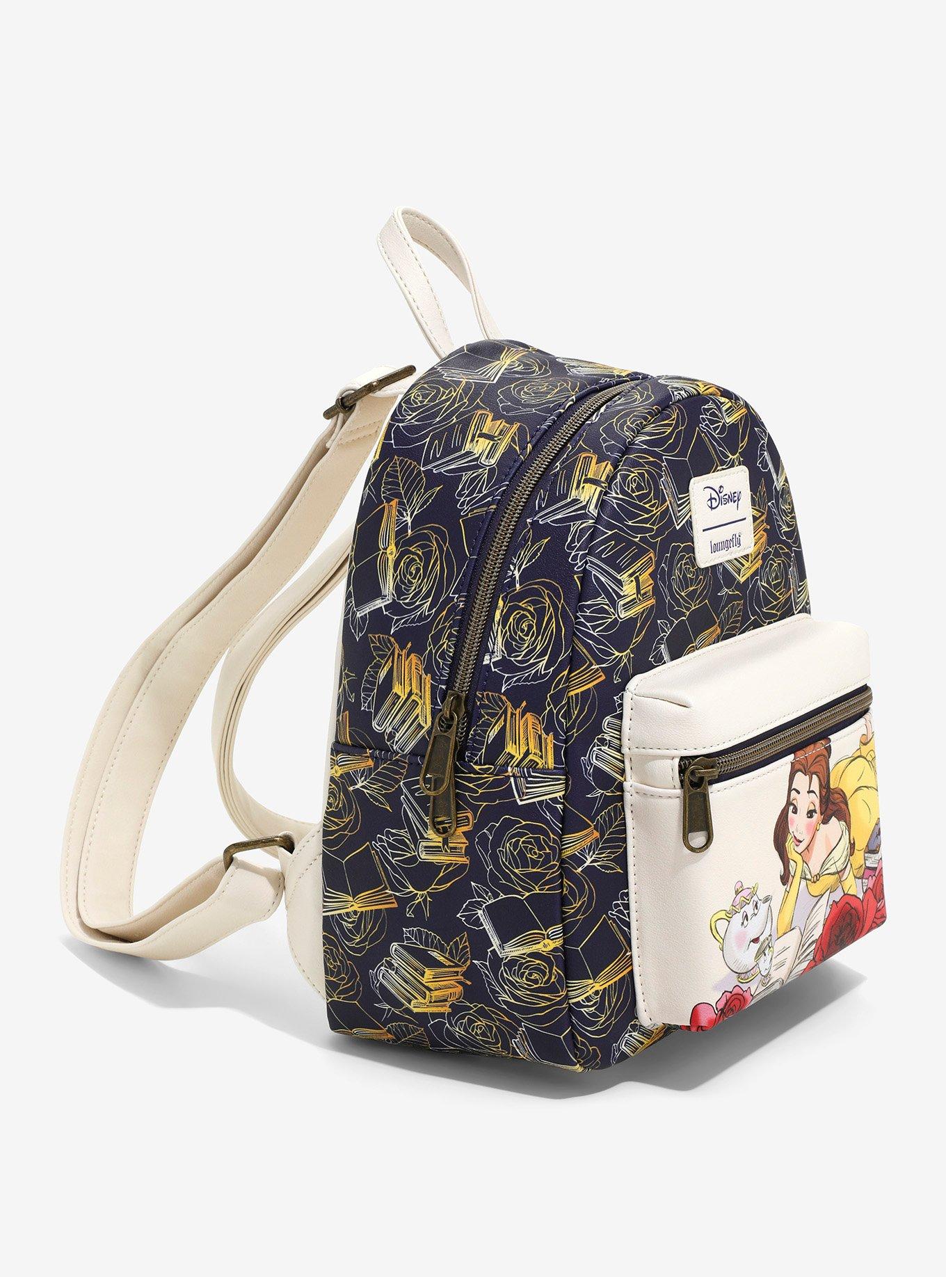 Loungefly Disney Beauty And The Beast Belle & Books Mini Backpack, , alternate
