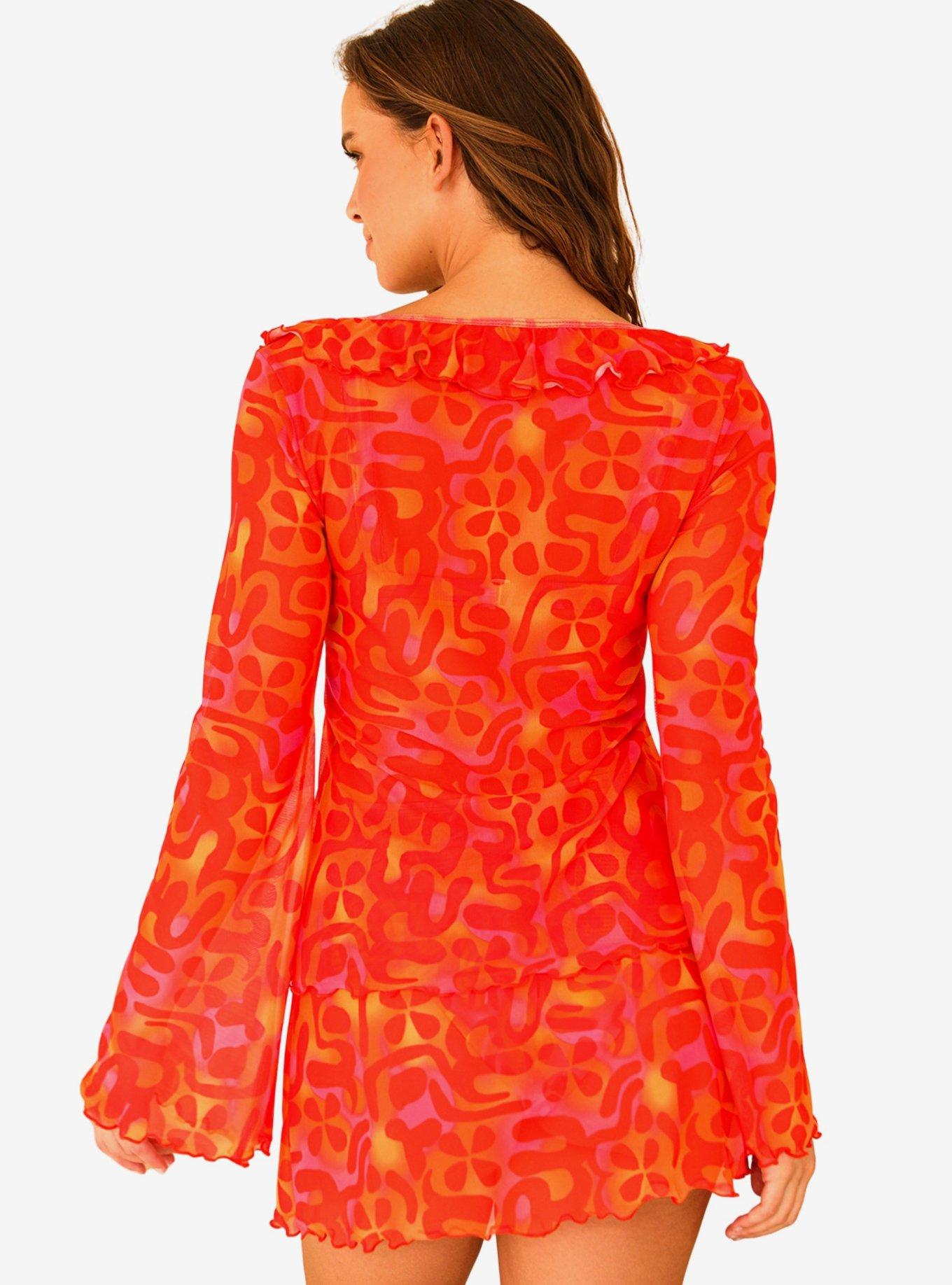 Dippin' Daisy's Hazy Swim Top Cover-Up Sungazer Red, MULTI, alternate