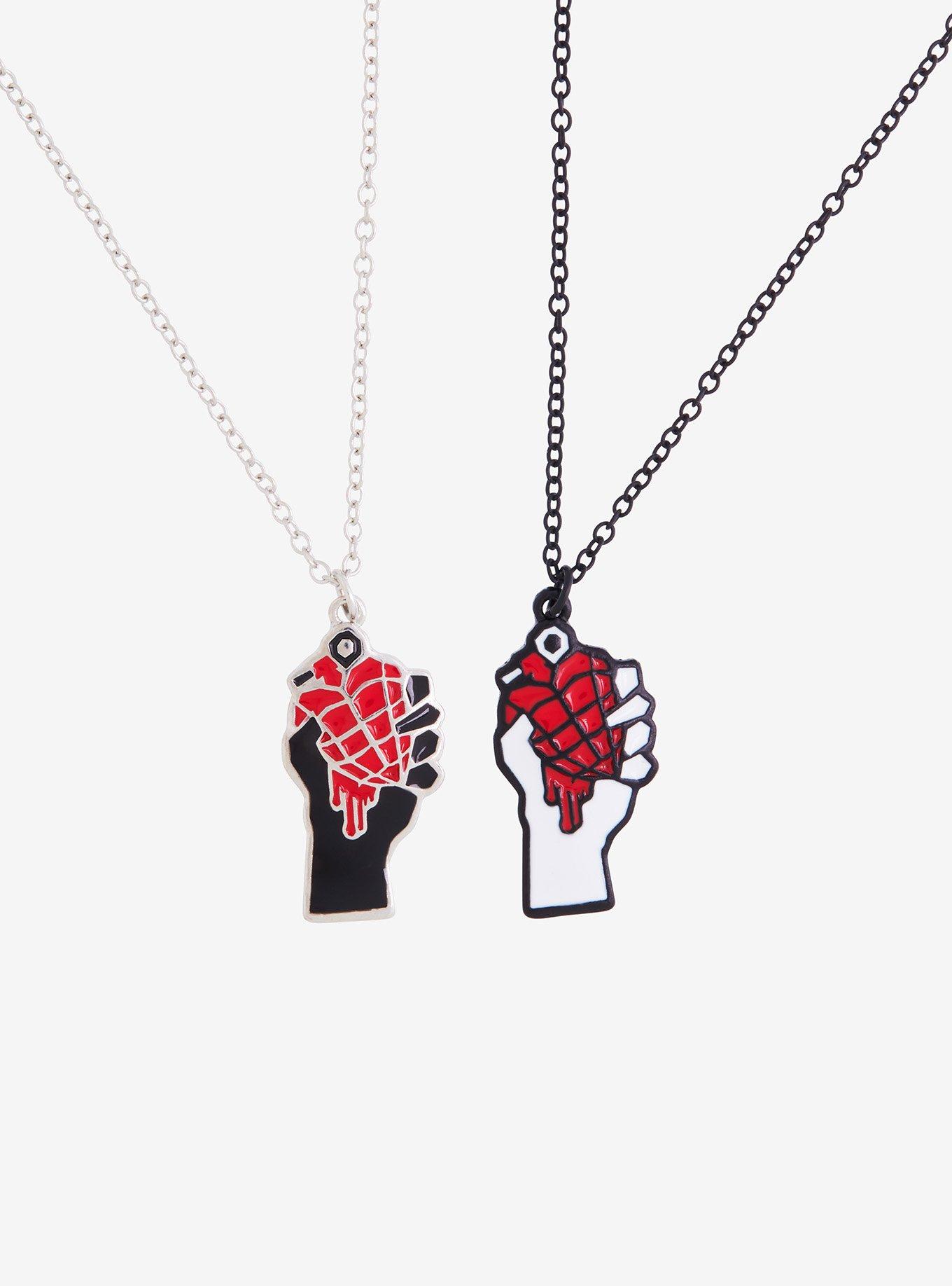 Green Day American Idiot Icon Best Friend Necklace Set, , alternate