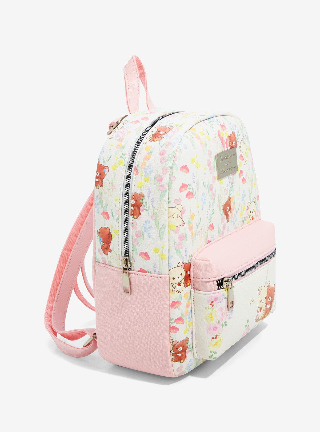 Rilakkuma Korilakkuma & Chairoikoguma Floral Mini Backpack