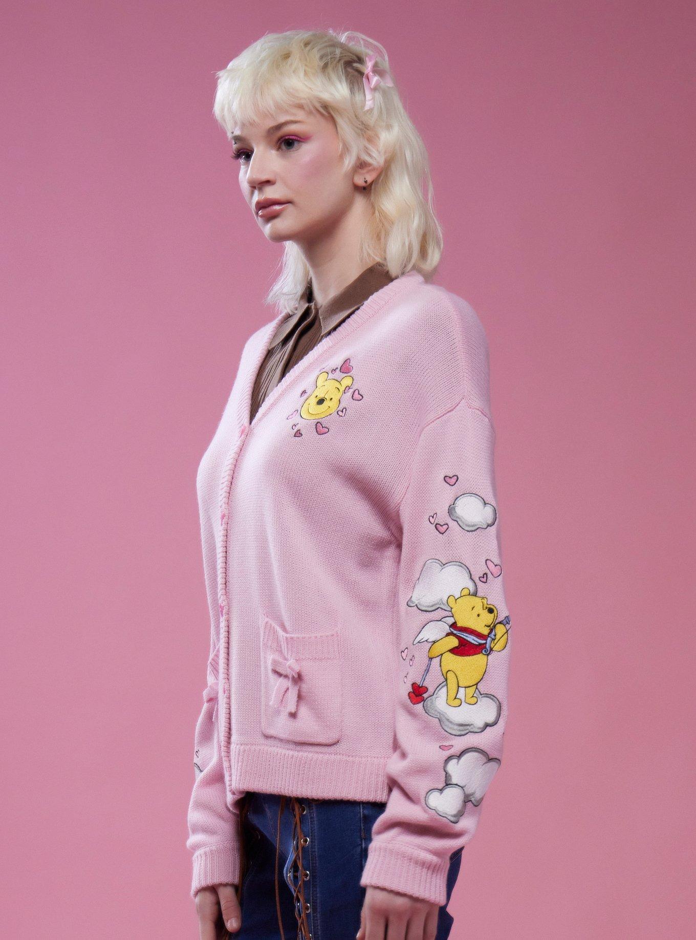 Her Universe Disney Winnie The Pooh Cupid Girls Cardigan, MULTI, alternate