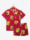 OppoSuits SpongeBob SquarePants Expressions Allover Print Shorts - BoxLunch Exclusive, HOT PINK, alternate