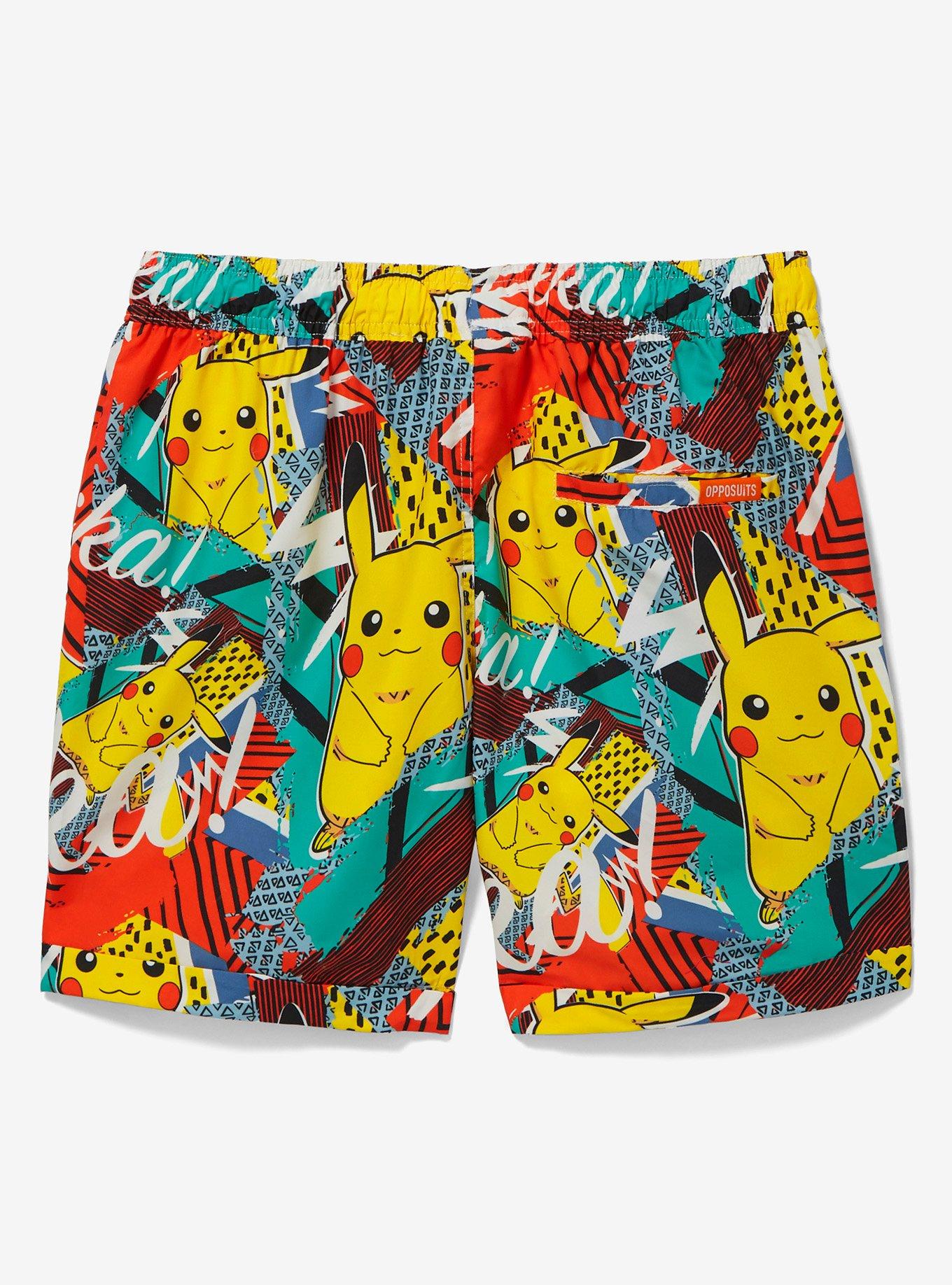 OppoSuits Pok&eacute;mon Pikachu Patterned Allover Print Shorts, MULTI, alternate