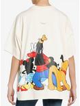 Disney Mickey Mouse And Friends Front & Back Group Girls Oversized T-Shirt, MULTI, alternate
