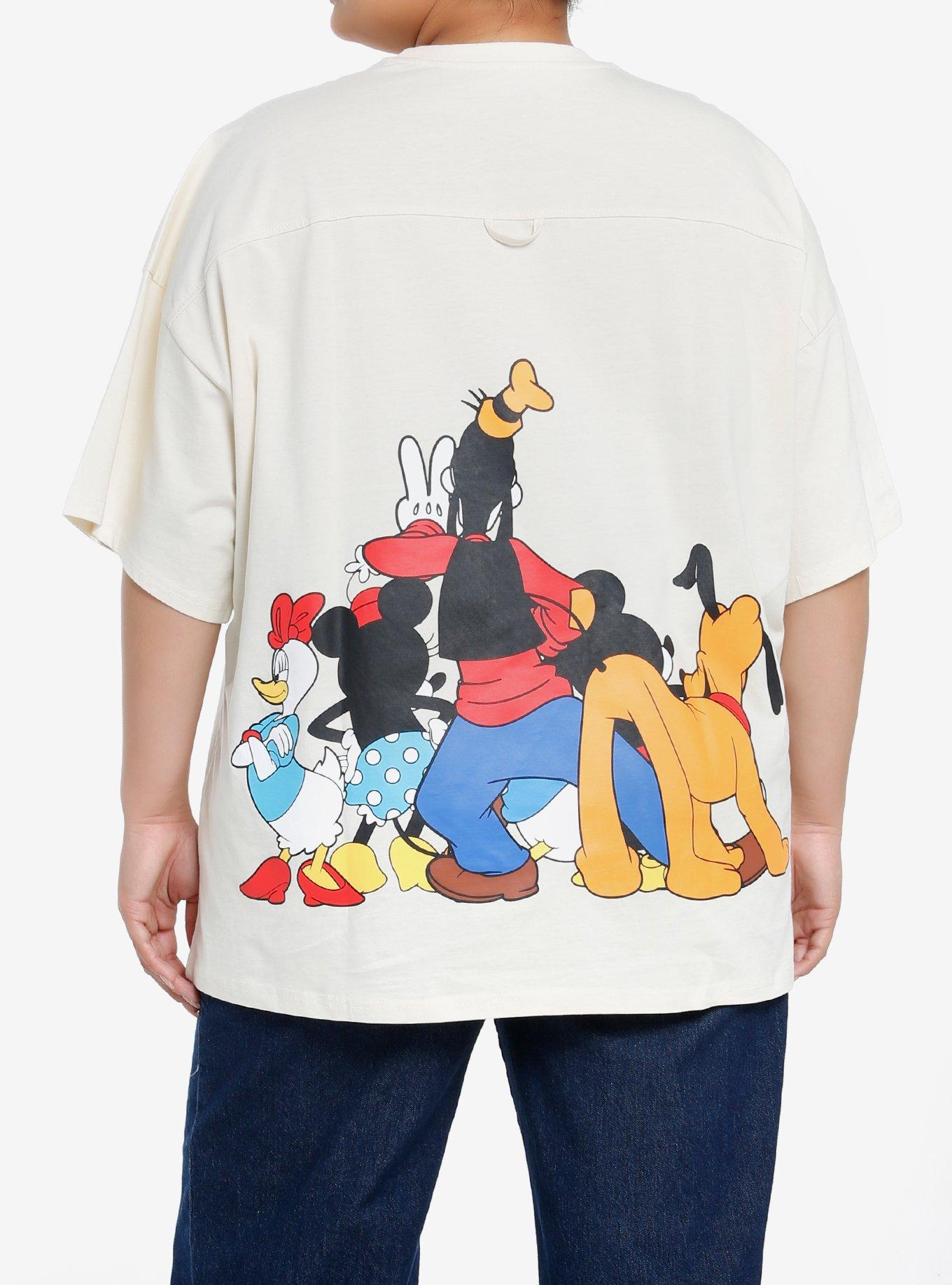 Disney Mickey Mouse And Friends Front & Back Group Girls Oversized T-Shirt Plus Size, MULTI, alternate