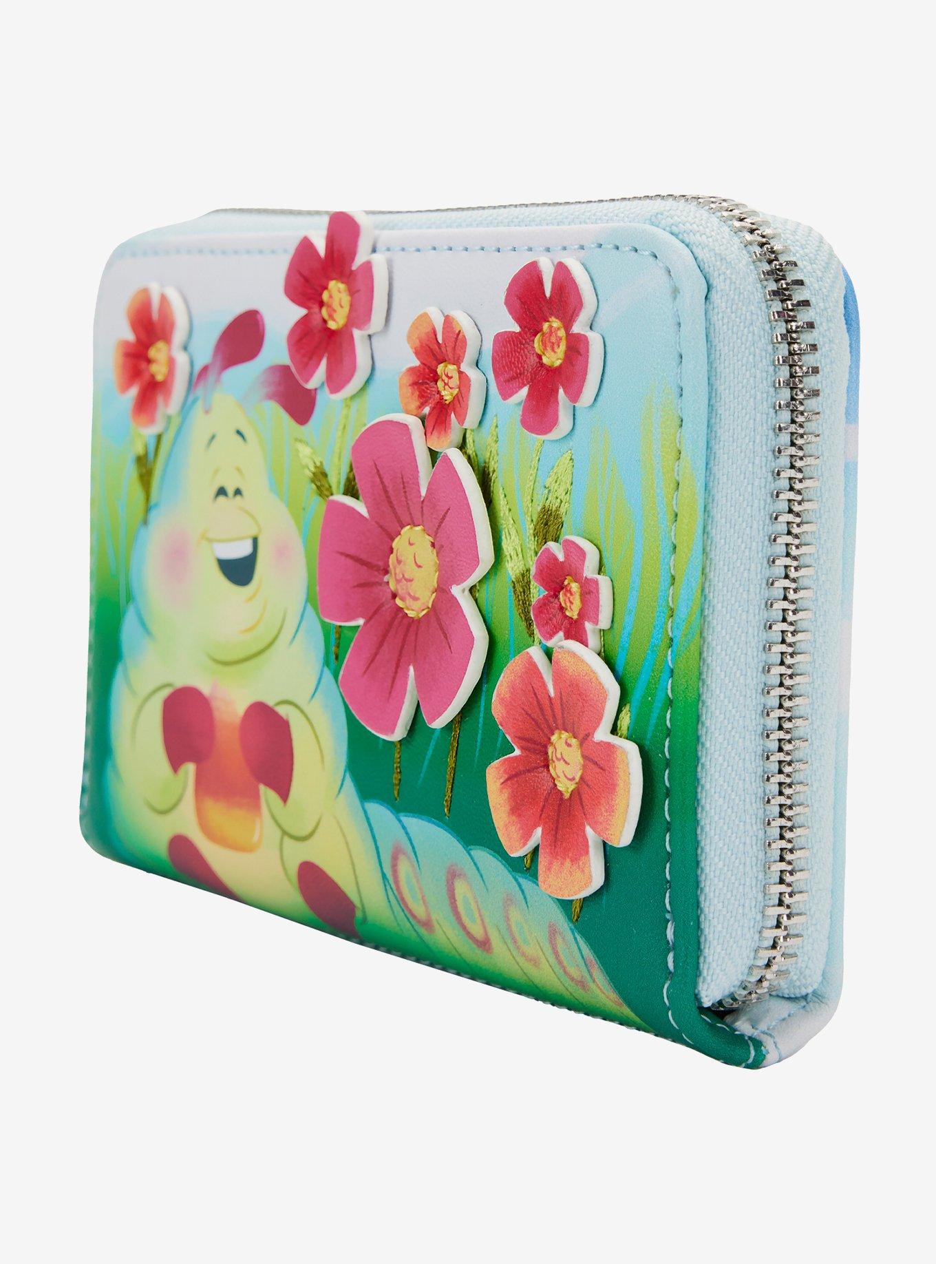 Loungefly Disney Pixar A Bug's Life Heimlich Floral Zipper Wallet, , alternate