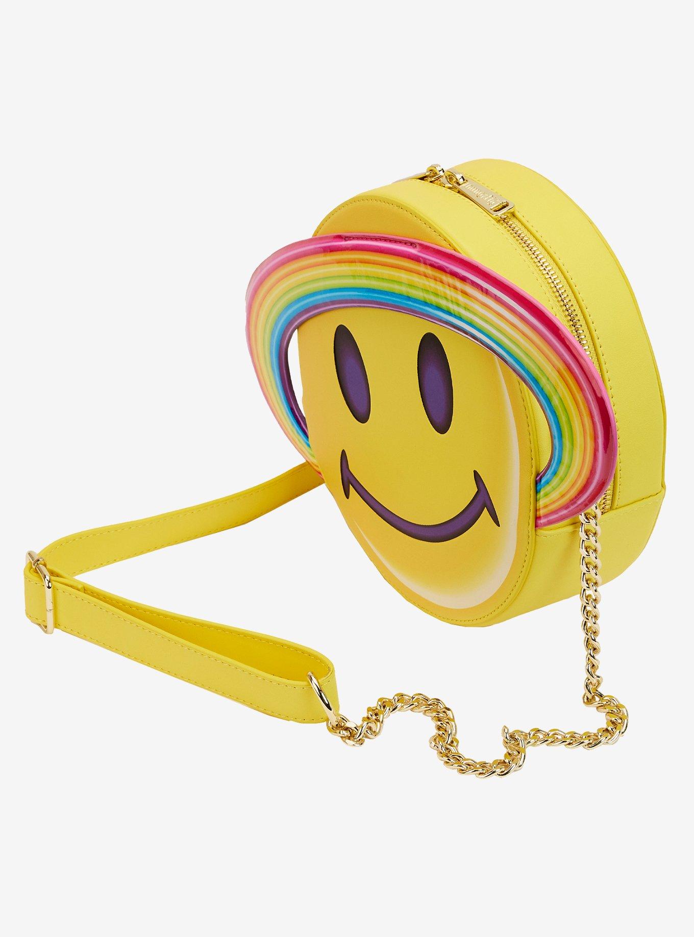 Loungefly Lisa Frank Rainbow Smile Planet Crossbody Bag, , hi-res