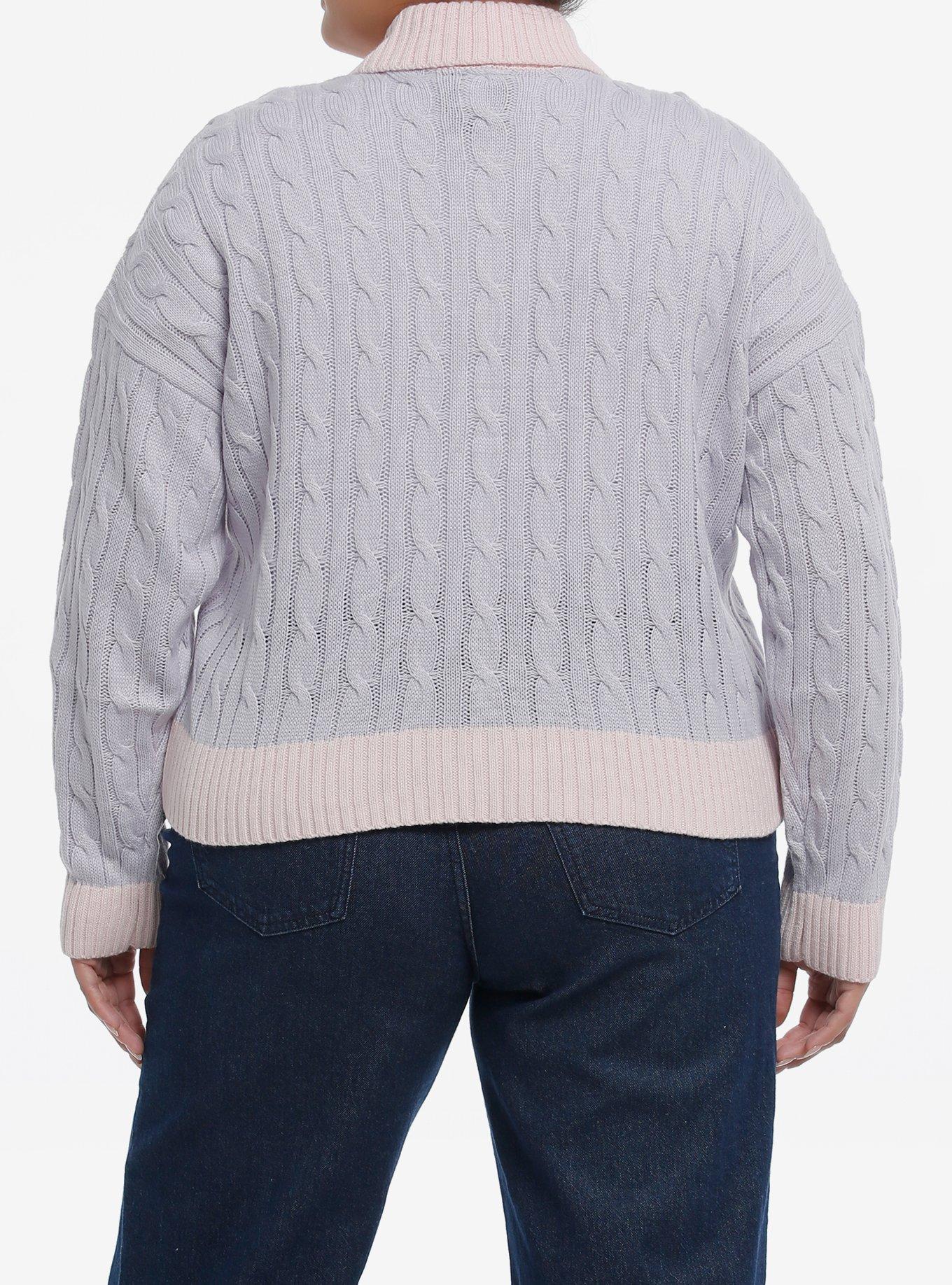 My Melody & My Sweet Piano Cable Knit Girls Cardigan Plus Size, MULTI, alternate