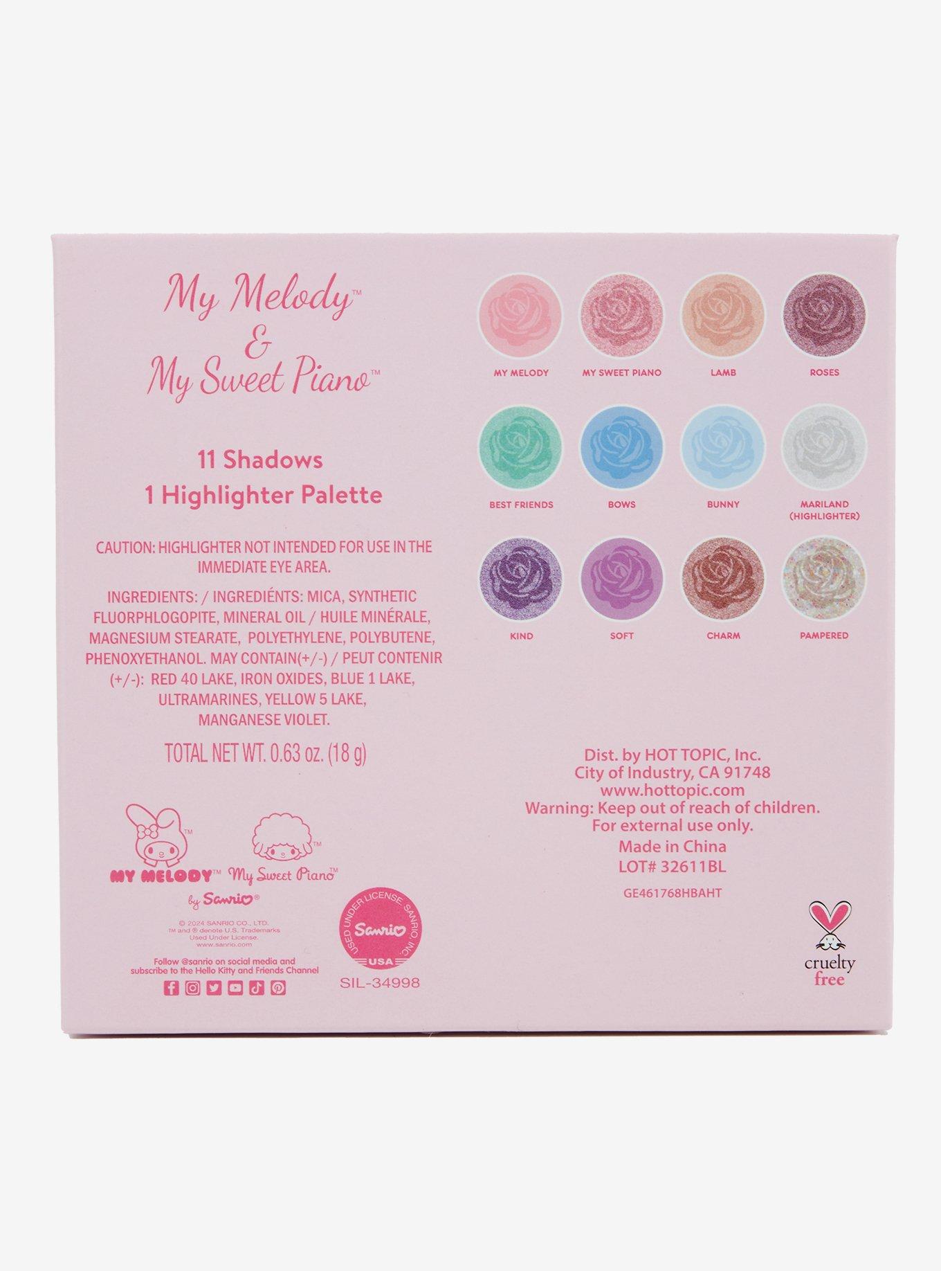 My Melody & My Sweet Piano Eyeshadow & Highlighter Palette, , alternate