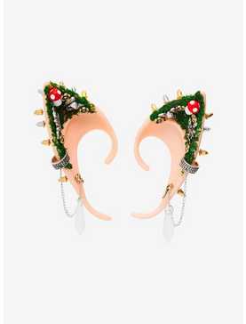 Thorn & Fable Fairy Moss Mushroom Molded Ear Cuffs, , hi-res