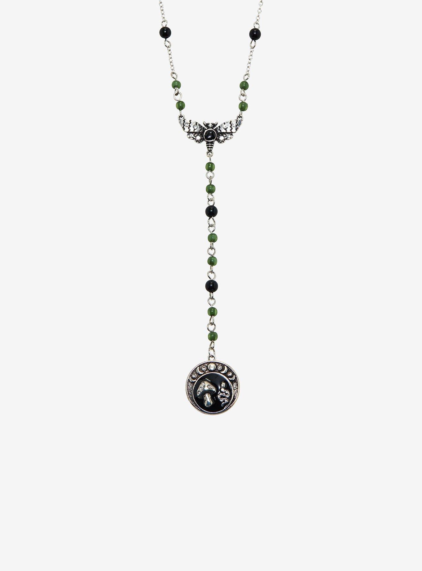 Thorn & Fable Dark Forest Locket Rosary Necklace, , alternate