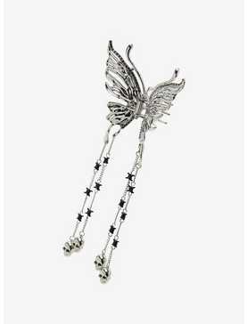 Social Collision Butterfly Skull Charm Claw Hair Clip, , hi-res