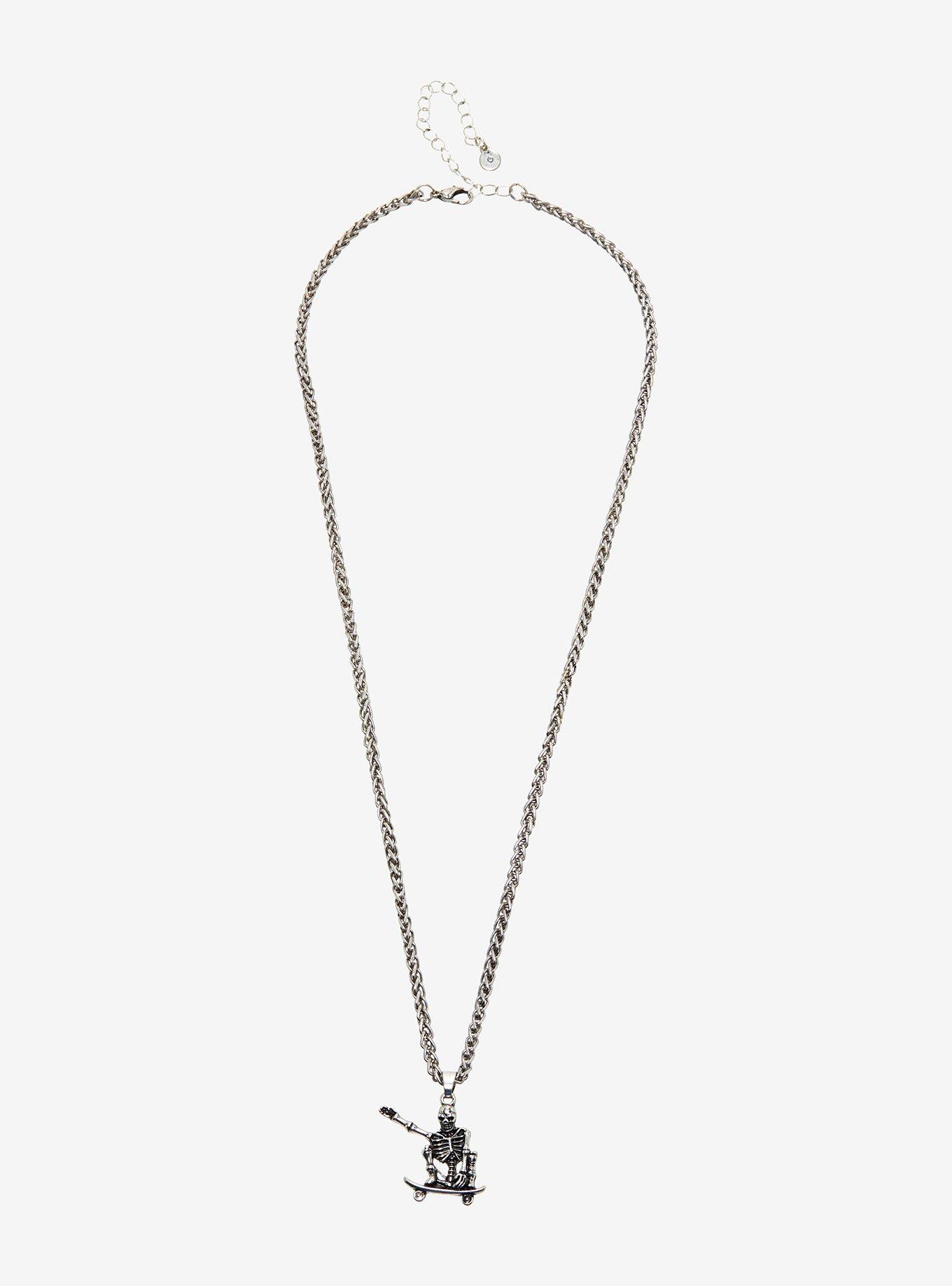 Social Collision Skeleton Skater Guys Necklace, , alternate