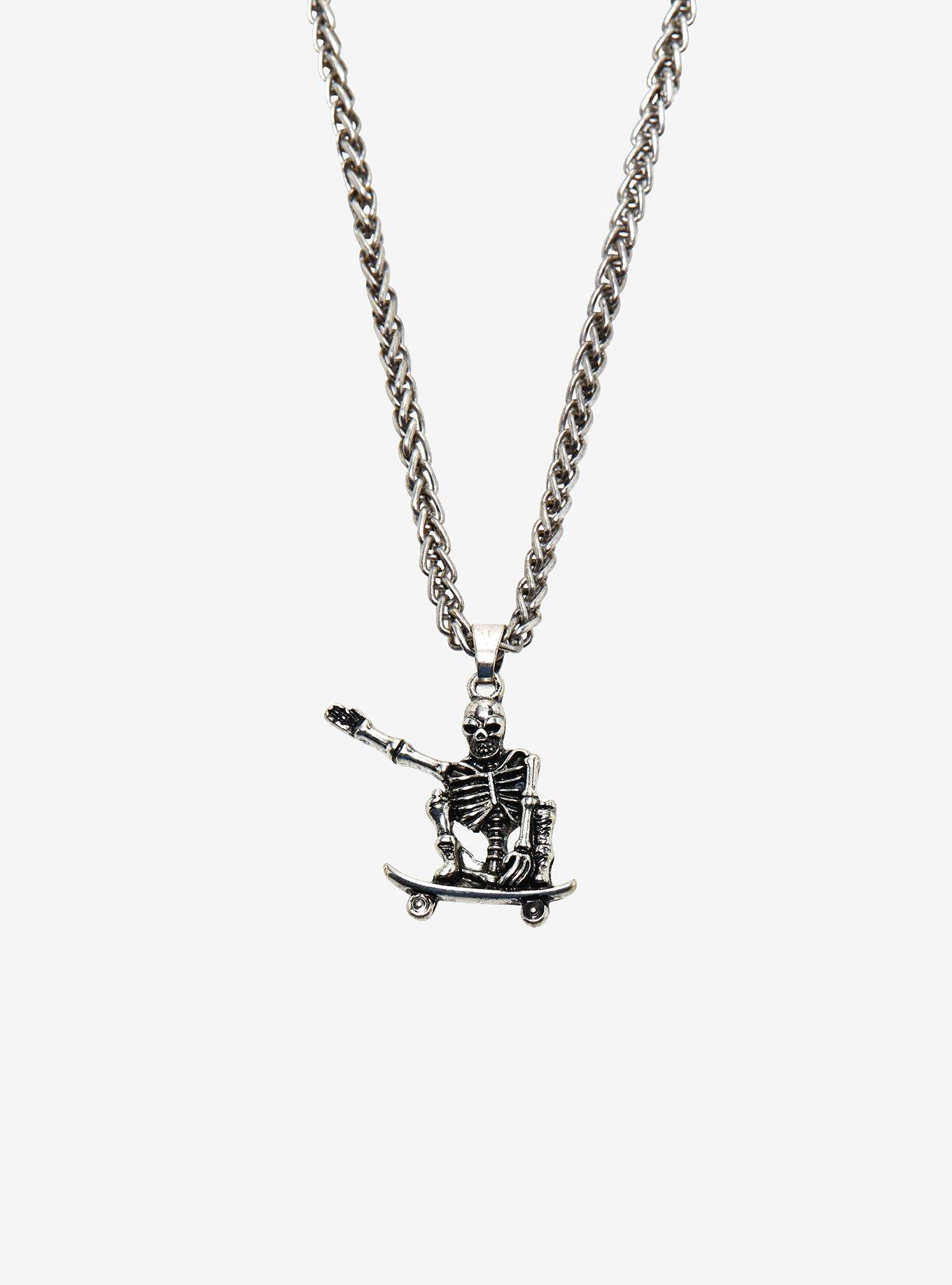 Social Collision Skeleton Skater Guys Necklace, , alternate