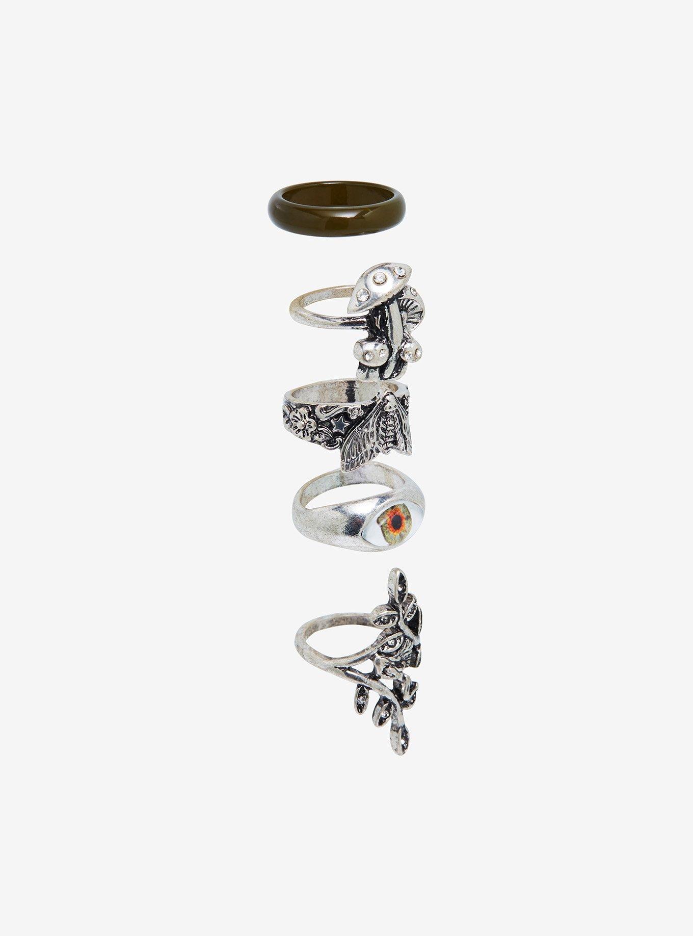Eye Moth Mushroom Ring Set, , alternate