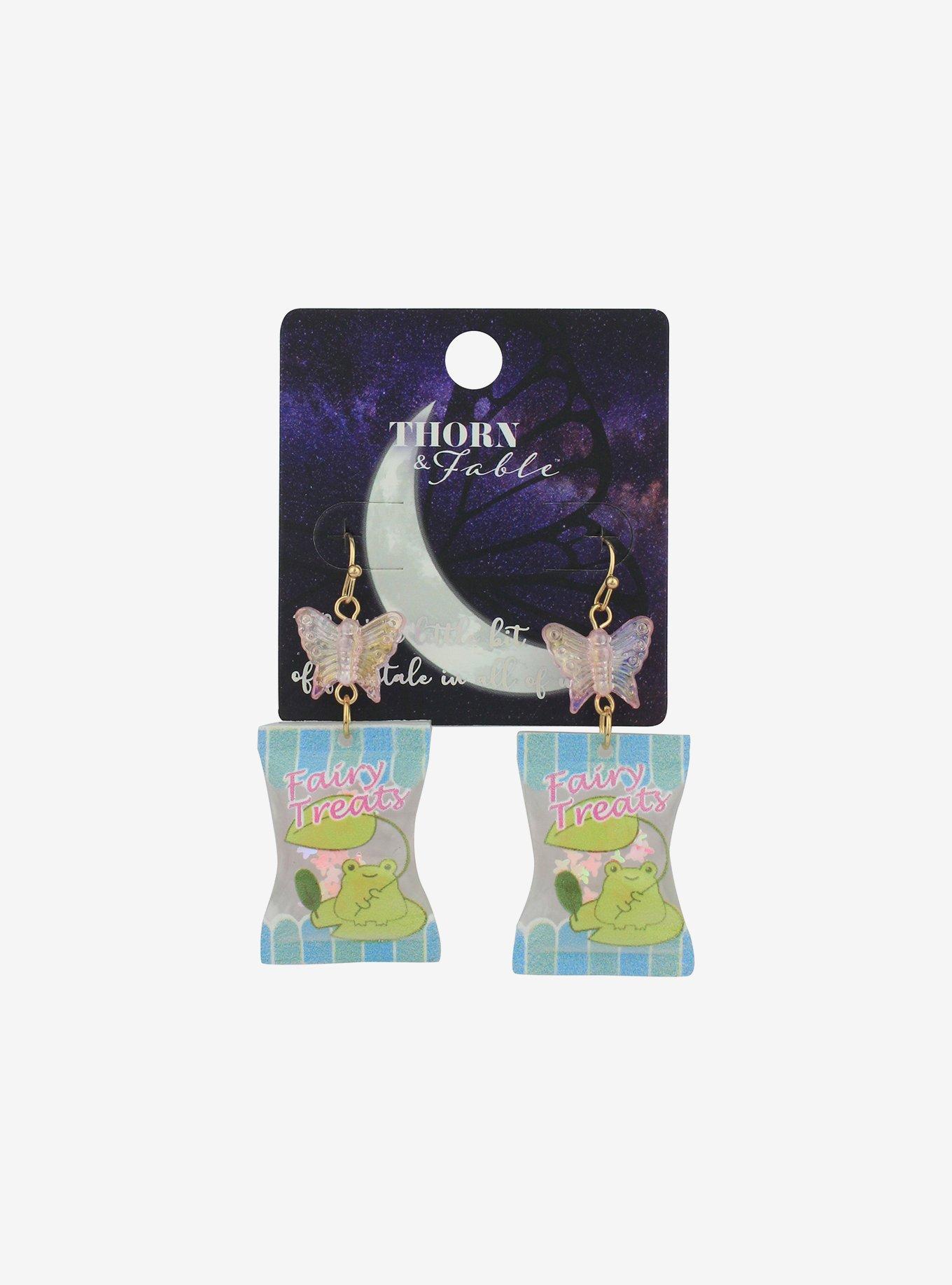 Thorn & Fable Fairy Treat Bag Drop Earrings, , alternate