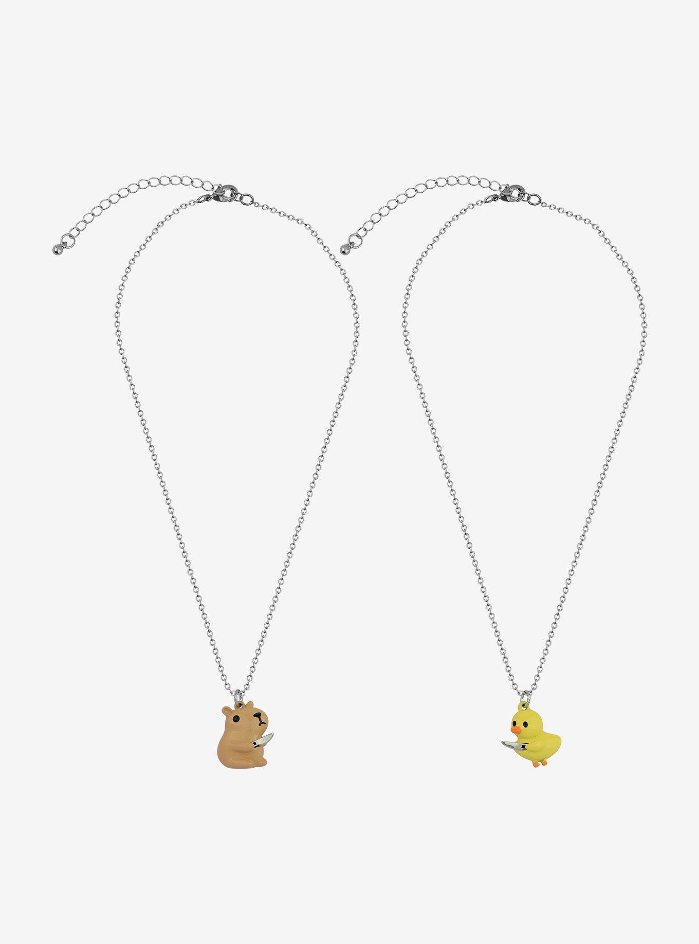 Sweet Society Capybara & Duck Weapons Best Friend Necklace Set, , hi-res