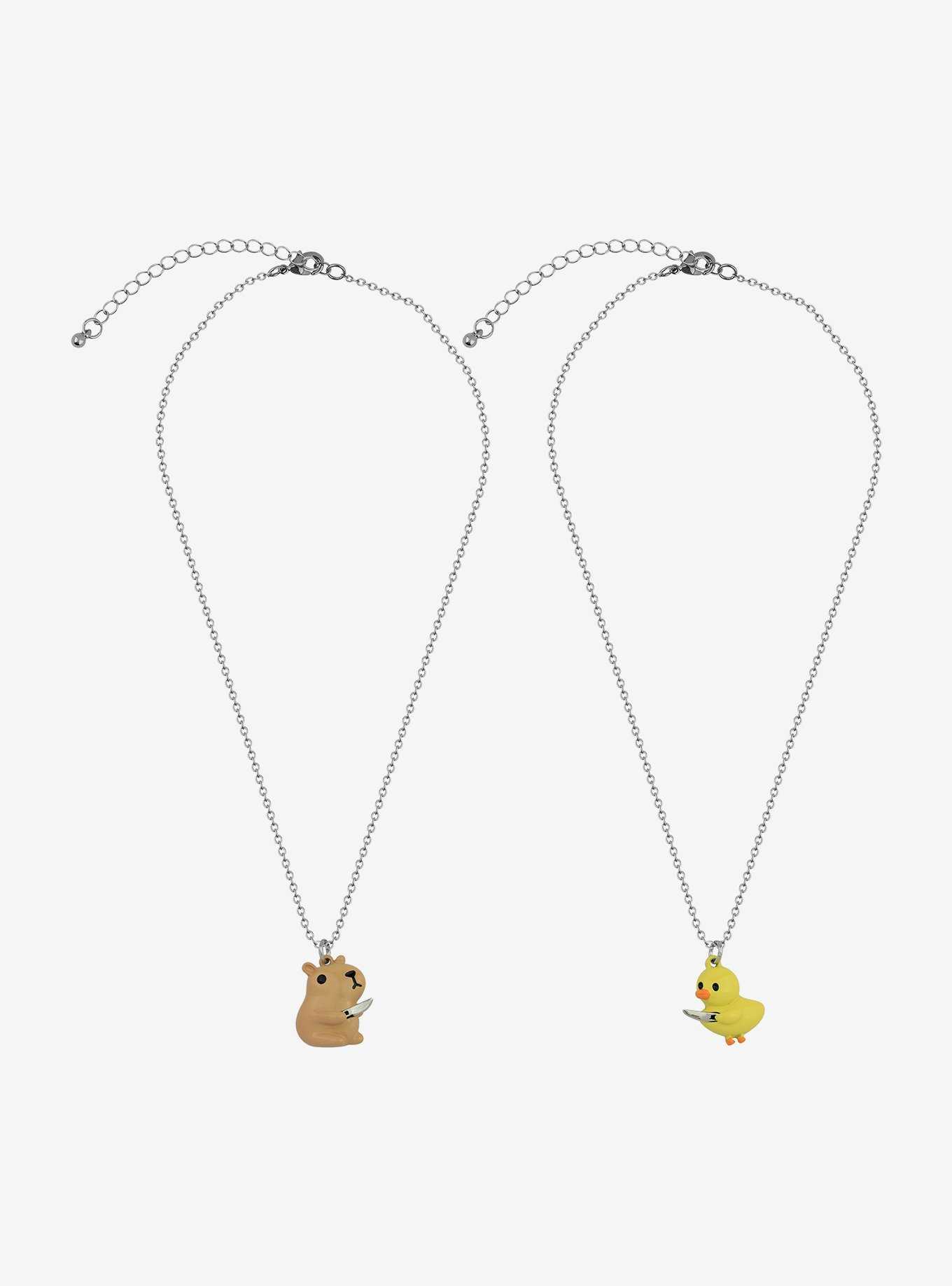 Sweet Society Capybara & Duck Weapons Best Friend Necklace Set, , hi-res