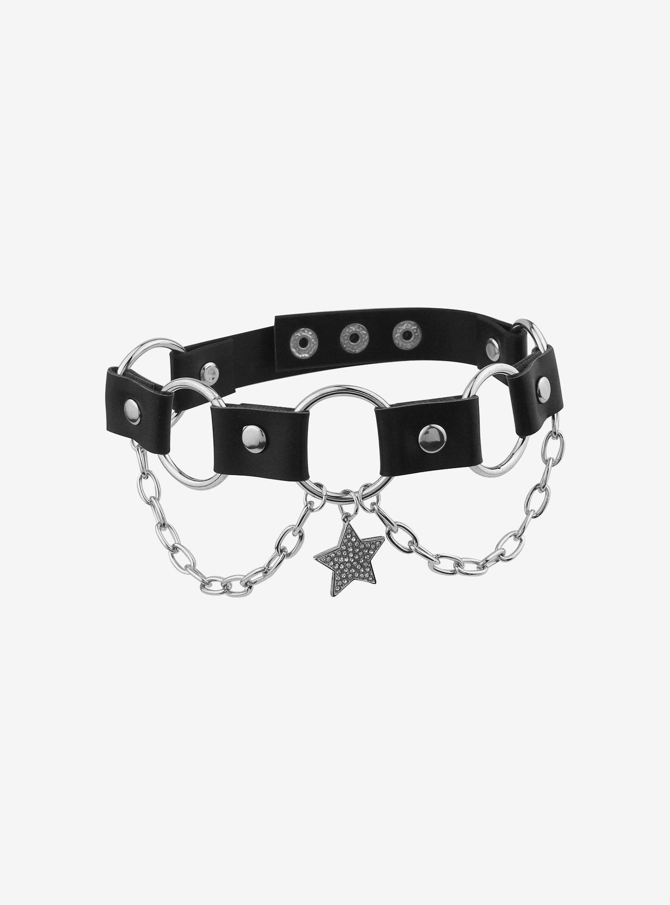 Social Collision Star Chain O-Ring Choker, , alternate