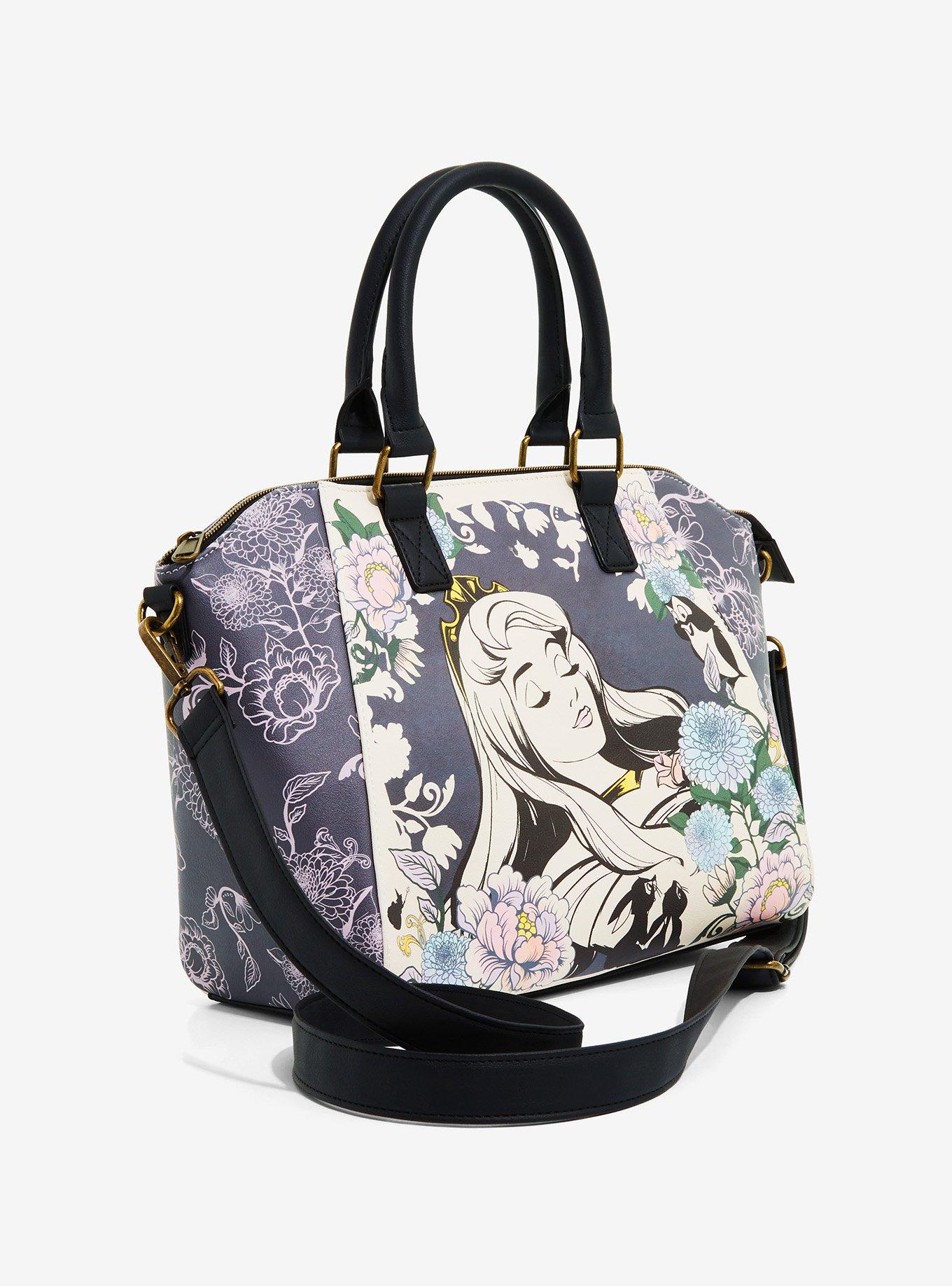 Loungefly Disney Sleeping Beauty Floral Satchel Bag, , alternate