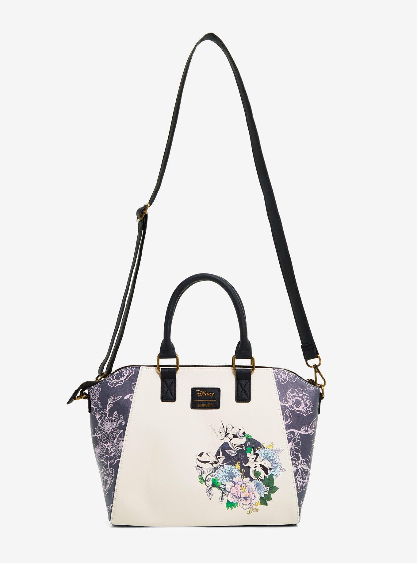 Loungefly Disney Sleeping Beauty Floral Satchel Bag, , alternate