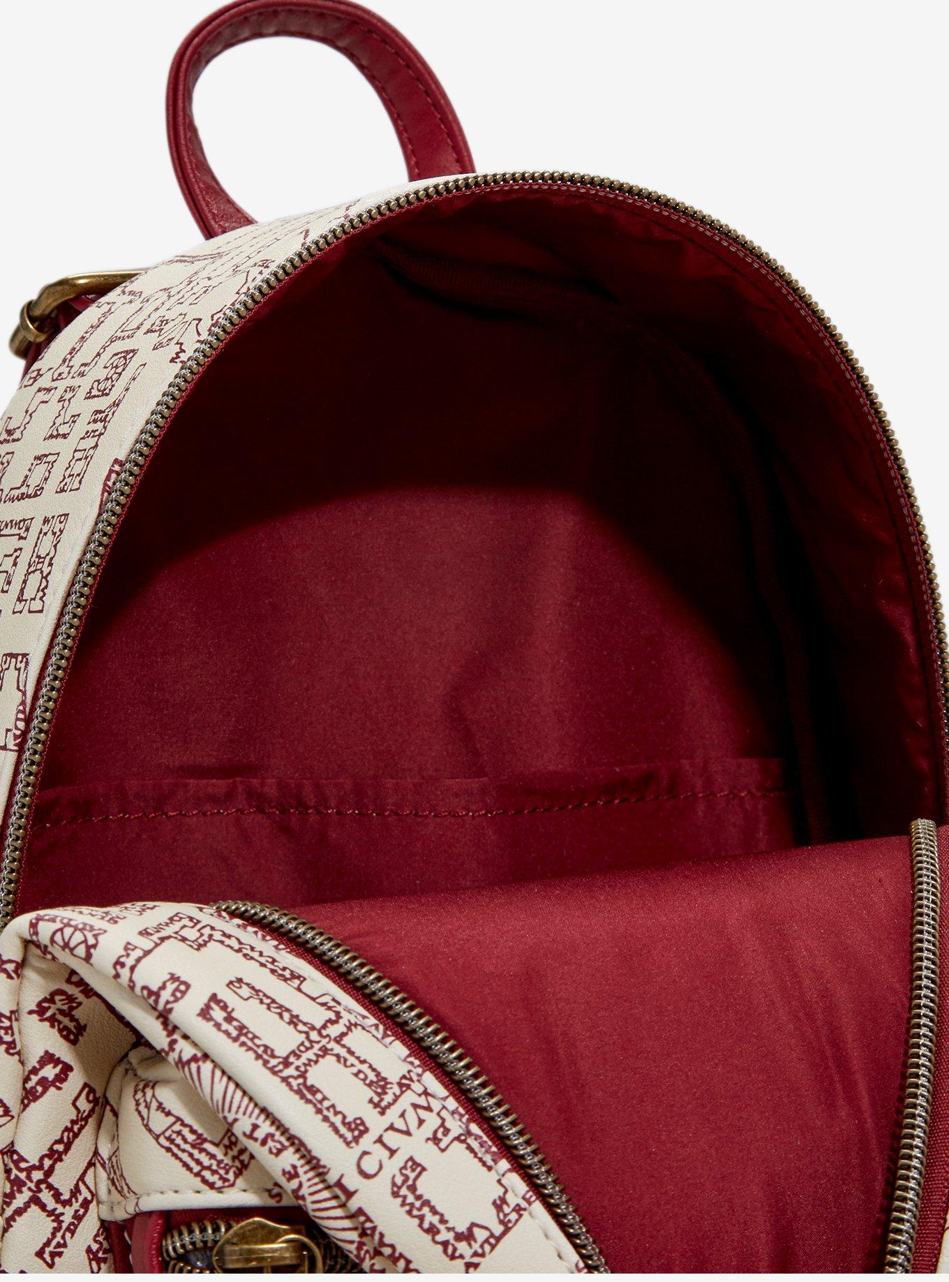 Loungefly Harry Potter Maroon Marauder's Map Mini Backpack, , alternate