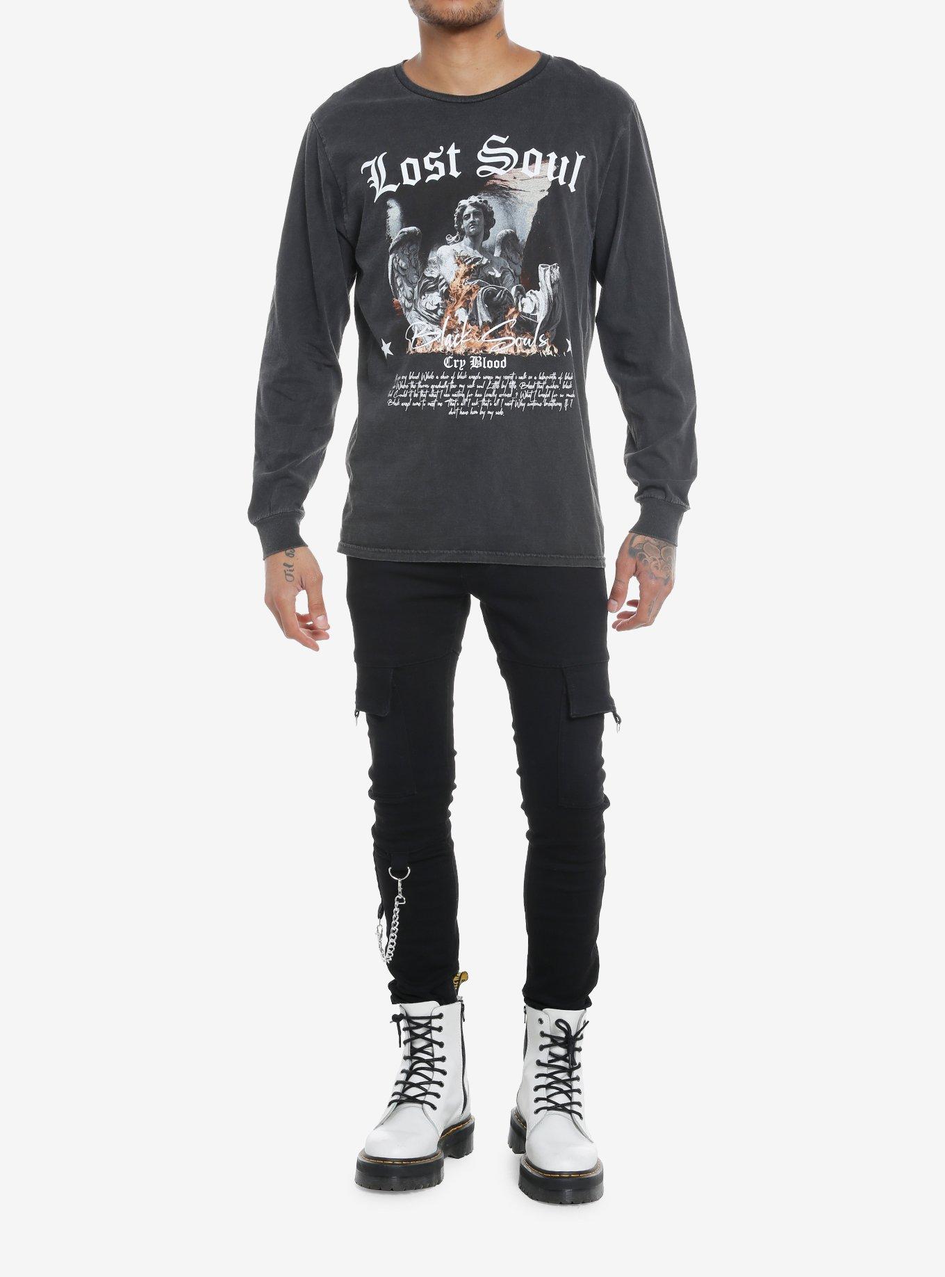 Cosmic Aura Lost Soul Long-Sleeve T-Shirt, BLACK, alternate