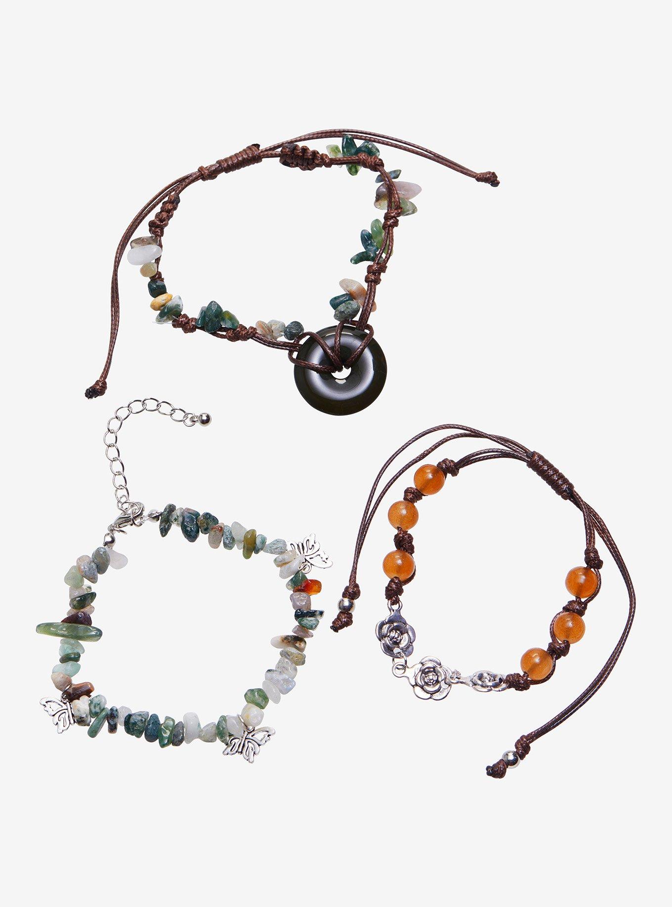 Thorn & Fable Earth Crystal Bead Bracelet Set, , alternate