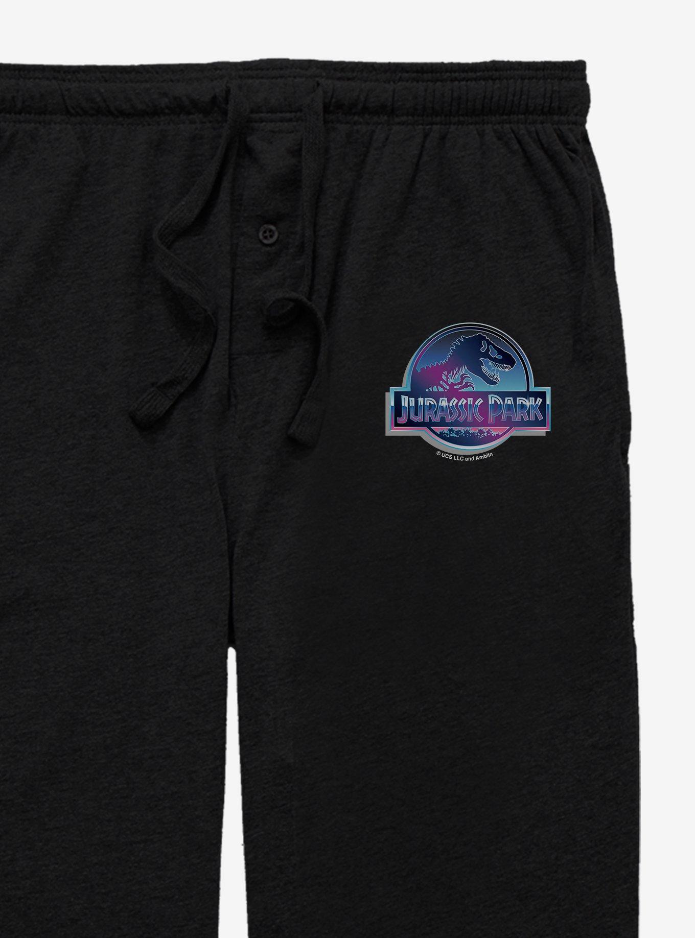 Jurassic Park Multicolor Logo Pajama Pants, BLACK, alternate