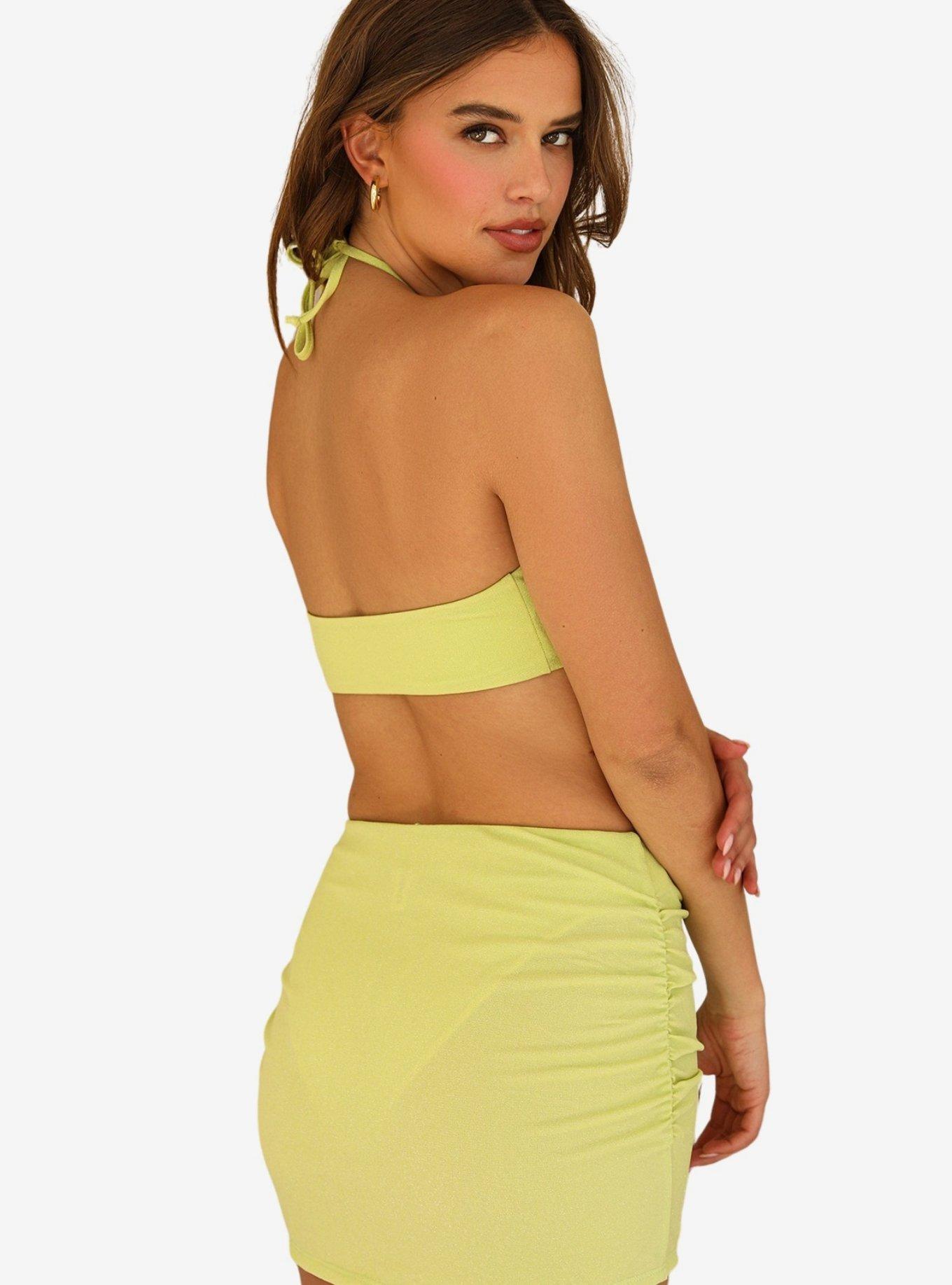 Dippin' Daisy's Lucky Swim Skirt Cover-Up Lime Green, GREEN, alternate