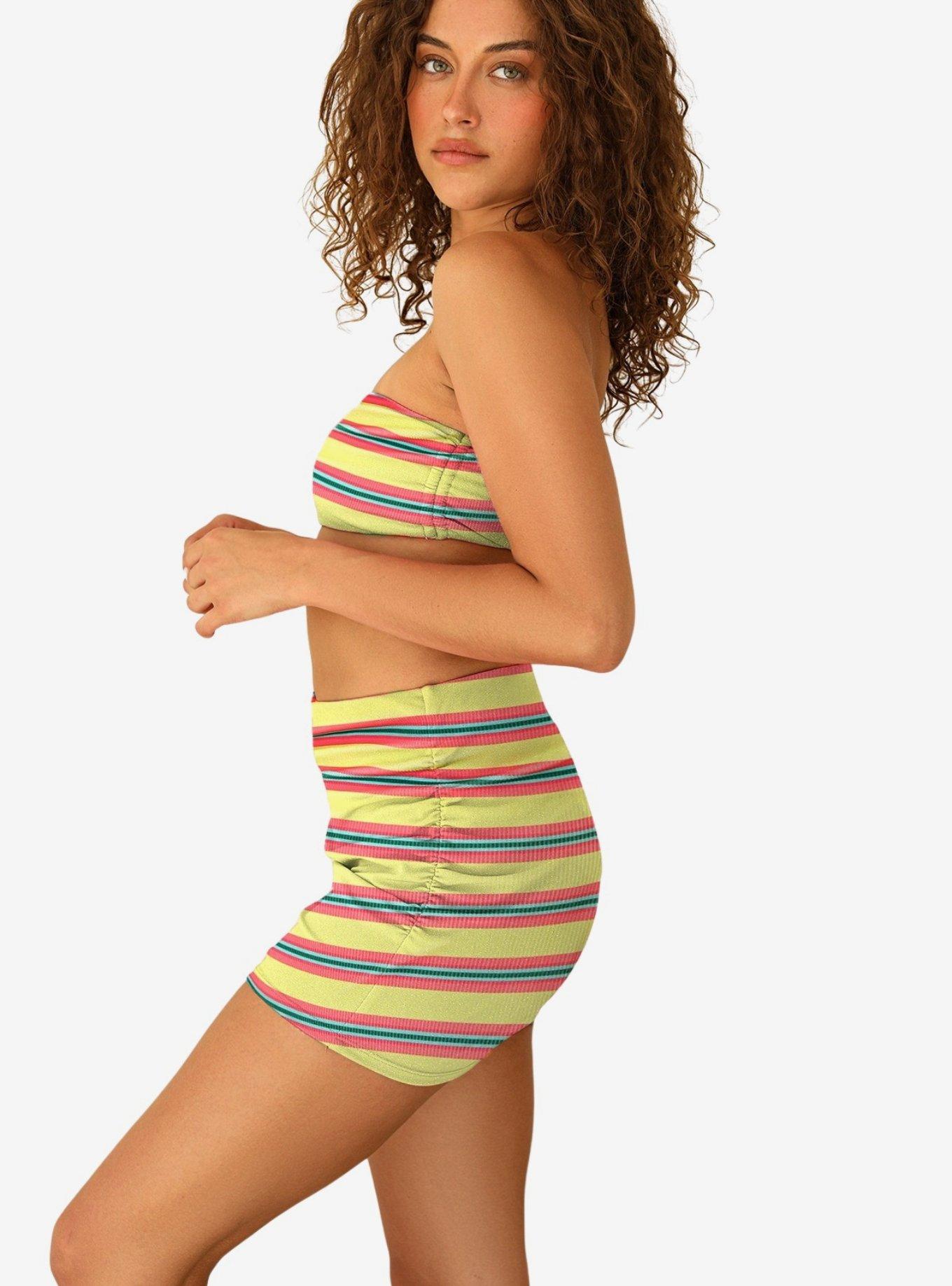 Dippin' Daisy's Lucky Swim Skirt Cover-Up Y2K Stripe, MULTI, alternate