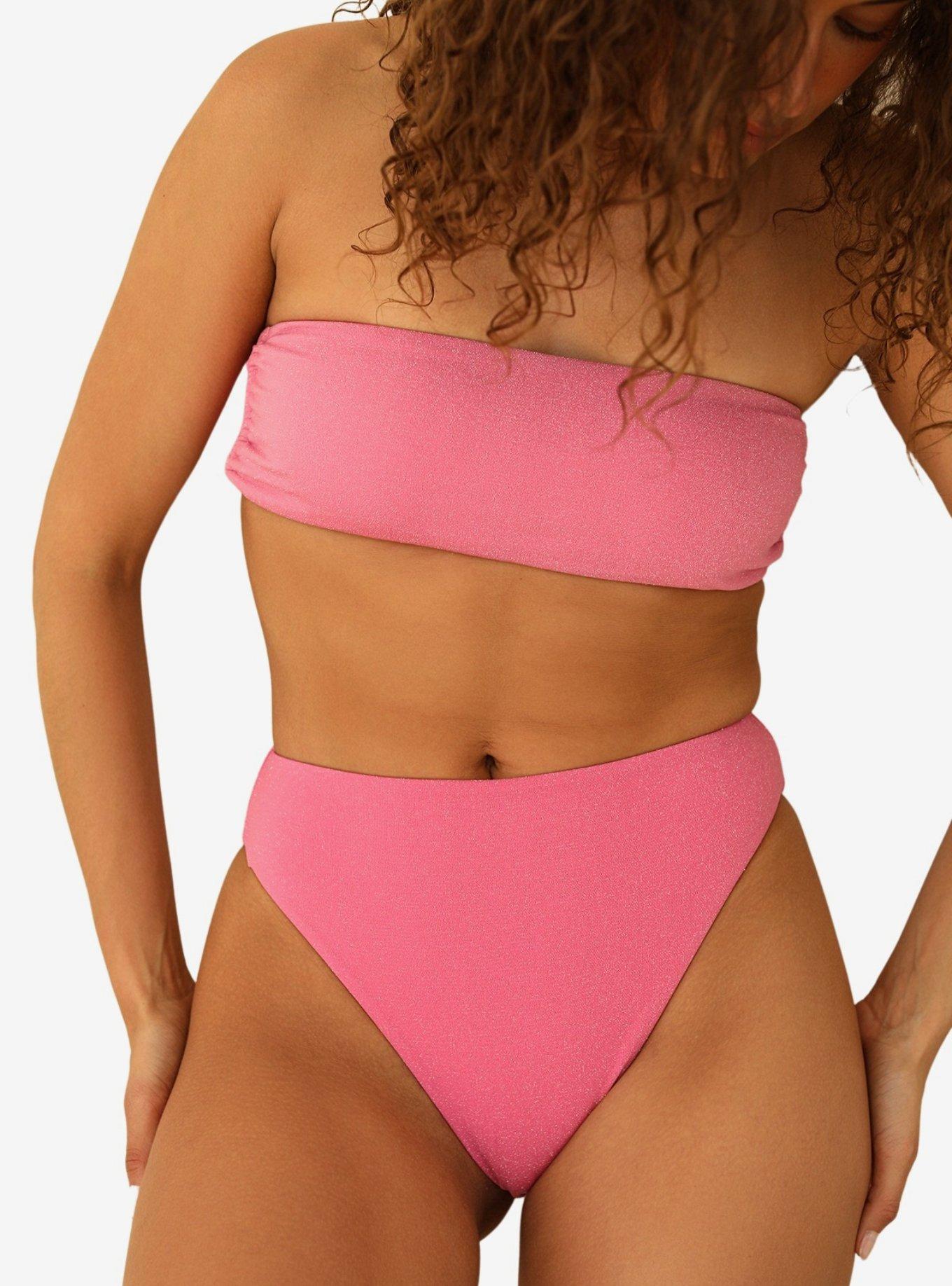 Dippin' Daisy's Seashore Swim Bottom Candy Sparkle, PINK, alternate